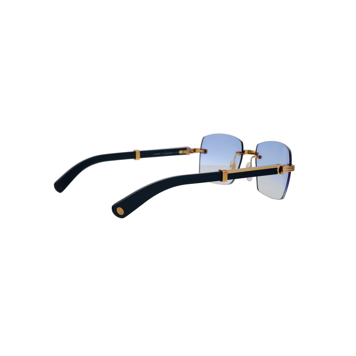 CT0485O Cartier Custom Première Blue Wood Sunglasses by MEG