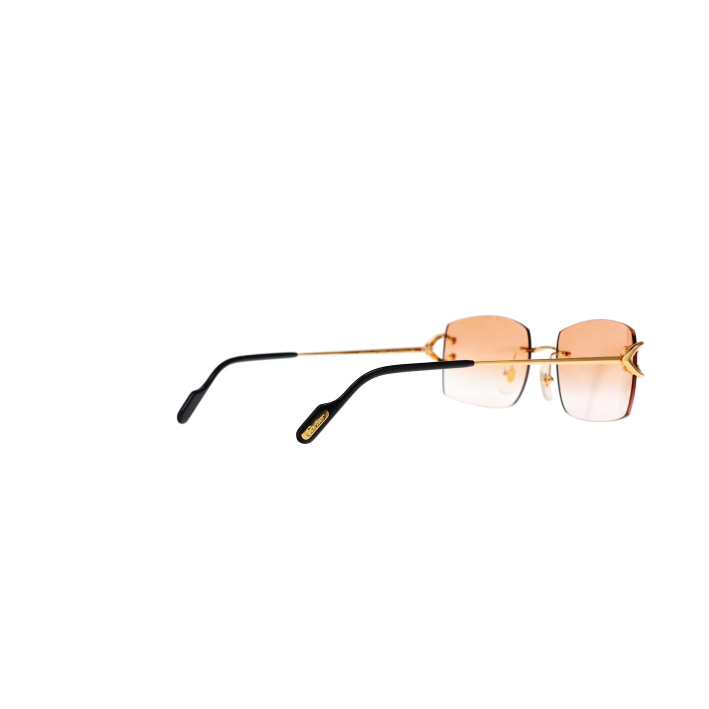 Cartier Custom Vintage Double C Brooklyn Sunglasses Gold by MEG