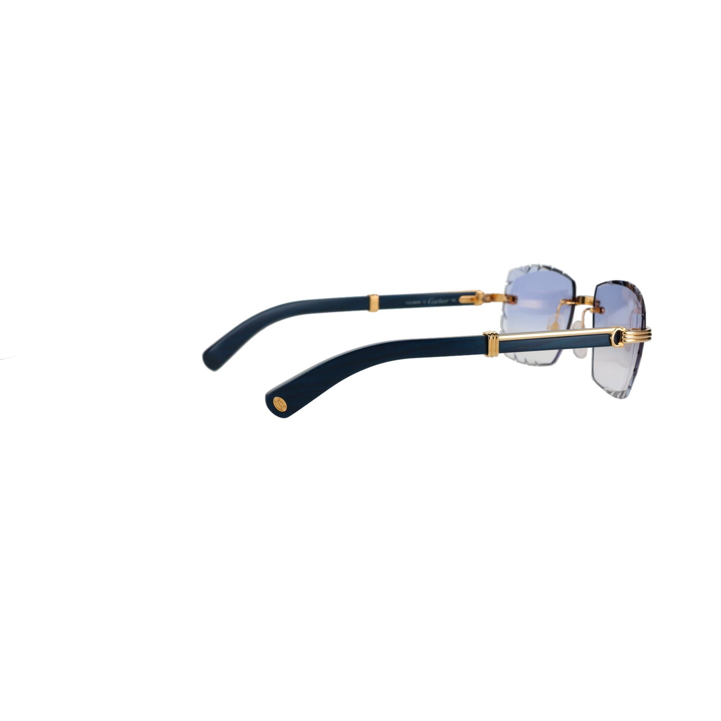 CT0485O Cartier Custom Première Blue Wood Sunglasses by MEG