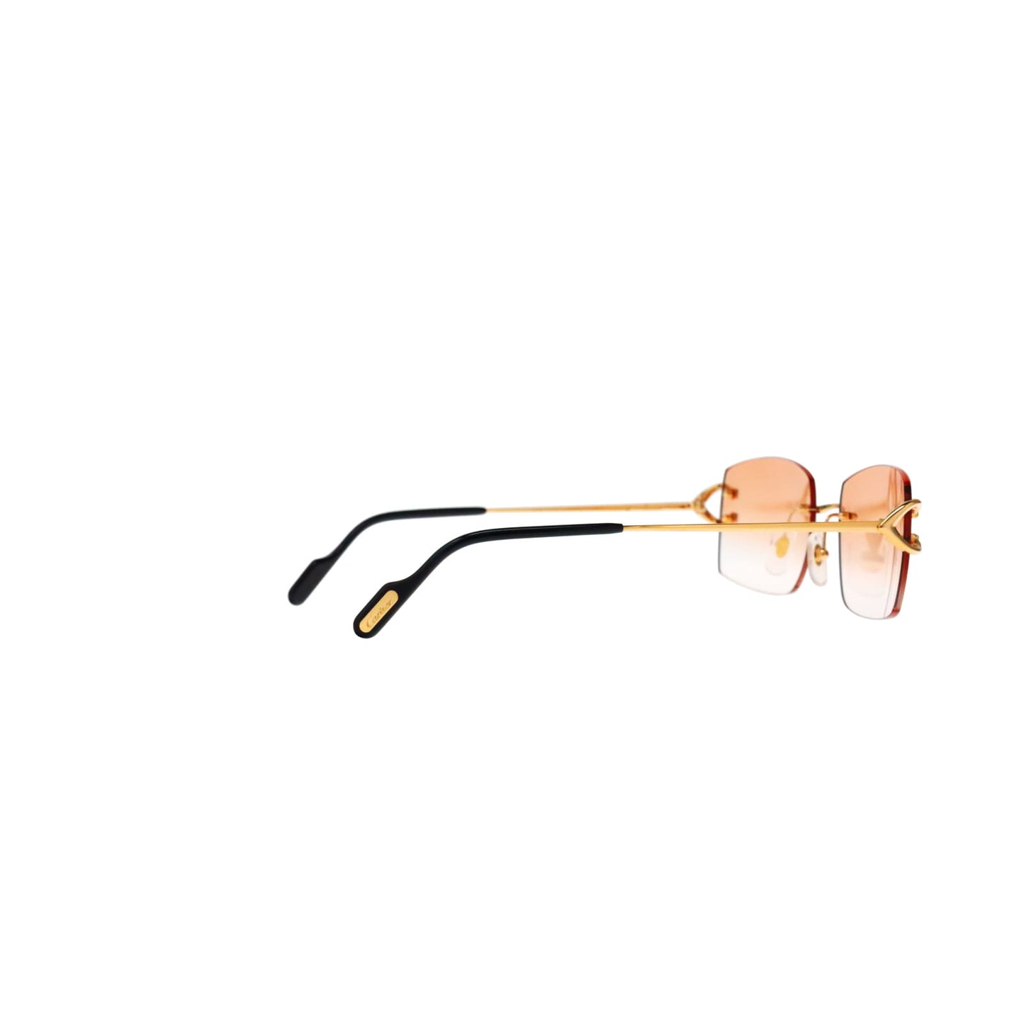 Cartier Custom Vintage Double C Brooklyn Sunglasses Gold by MEG