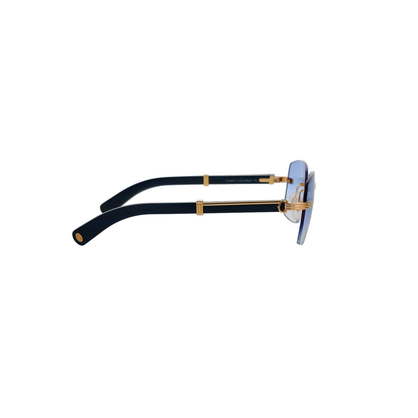 CT0485O Cartier Custom Première Blue Wood Sunglasses by MEG