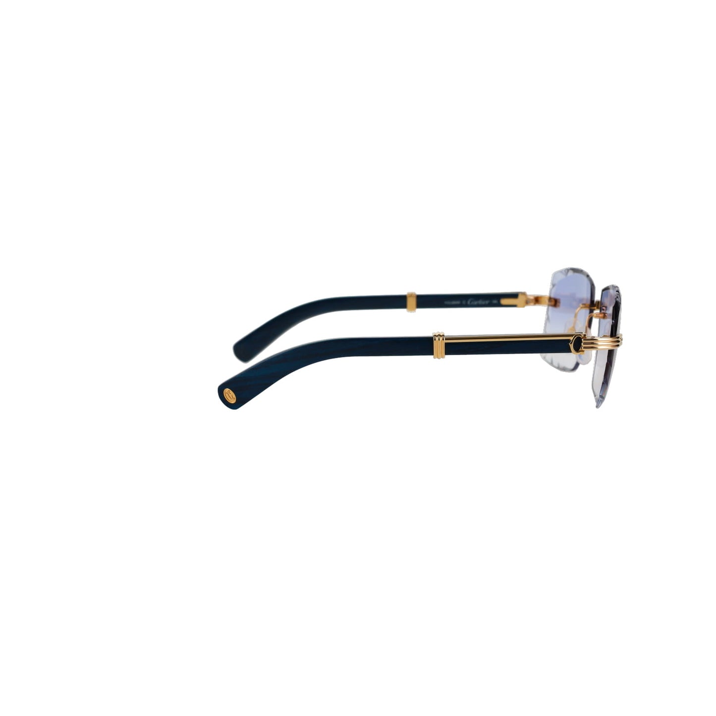 CT0485O Cartier Custom Première Blue Wood Sunglasses by MEG