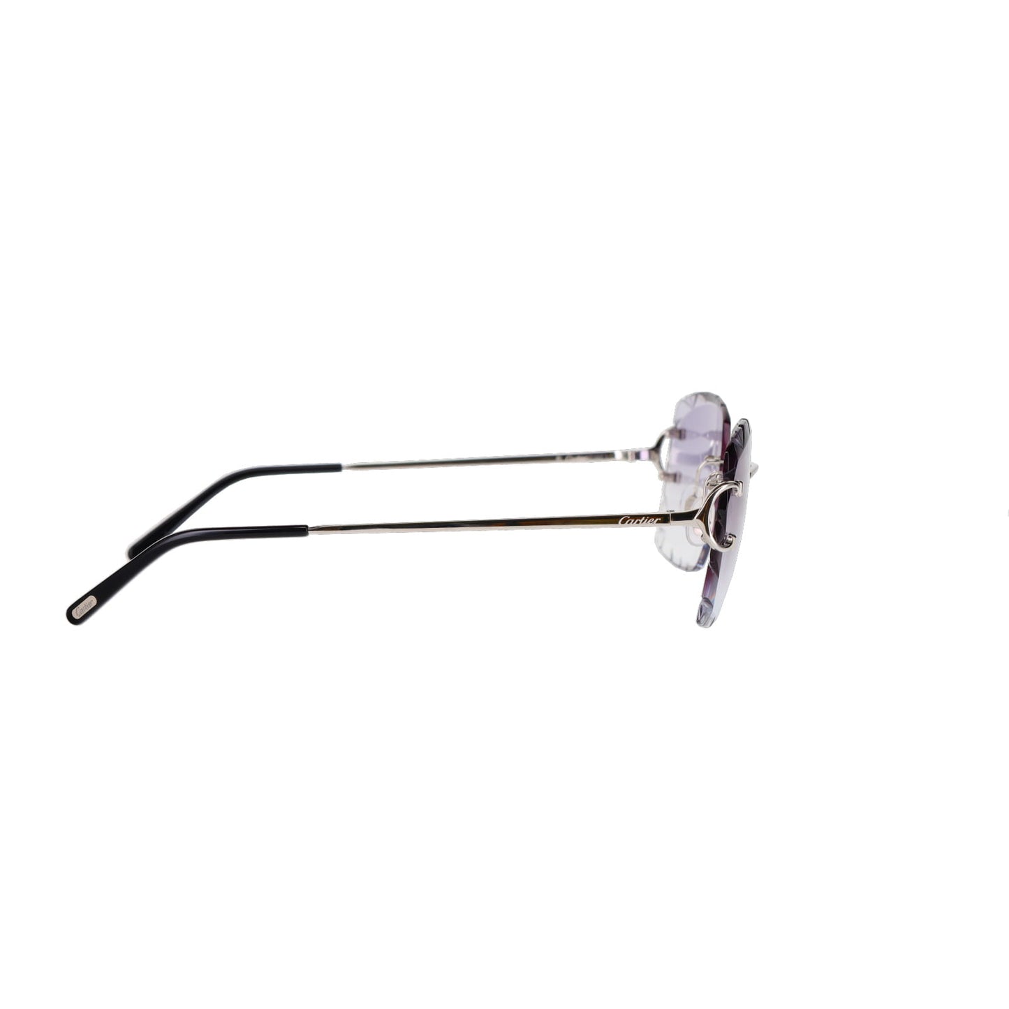 Cartier Custom Double C Diamond Cut Mykonos Platinum Sunglasses by MEG