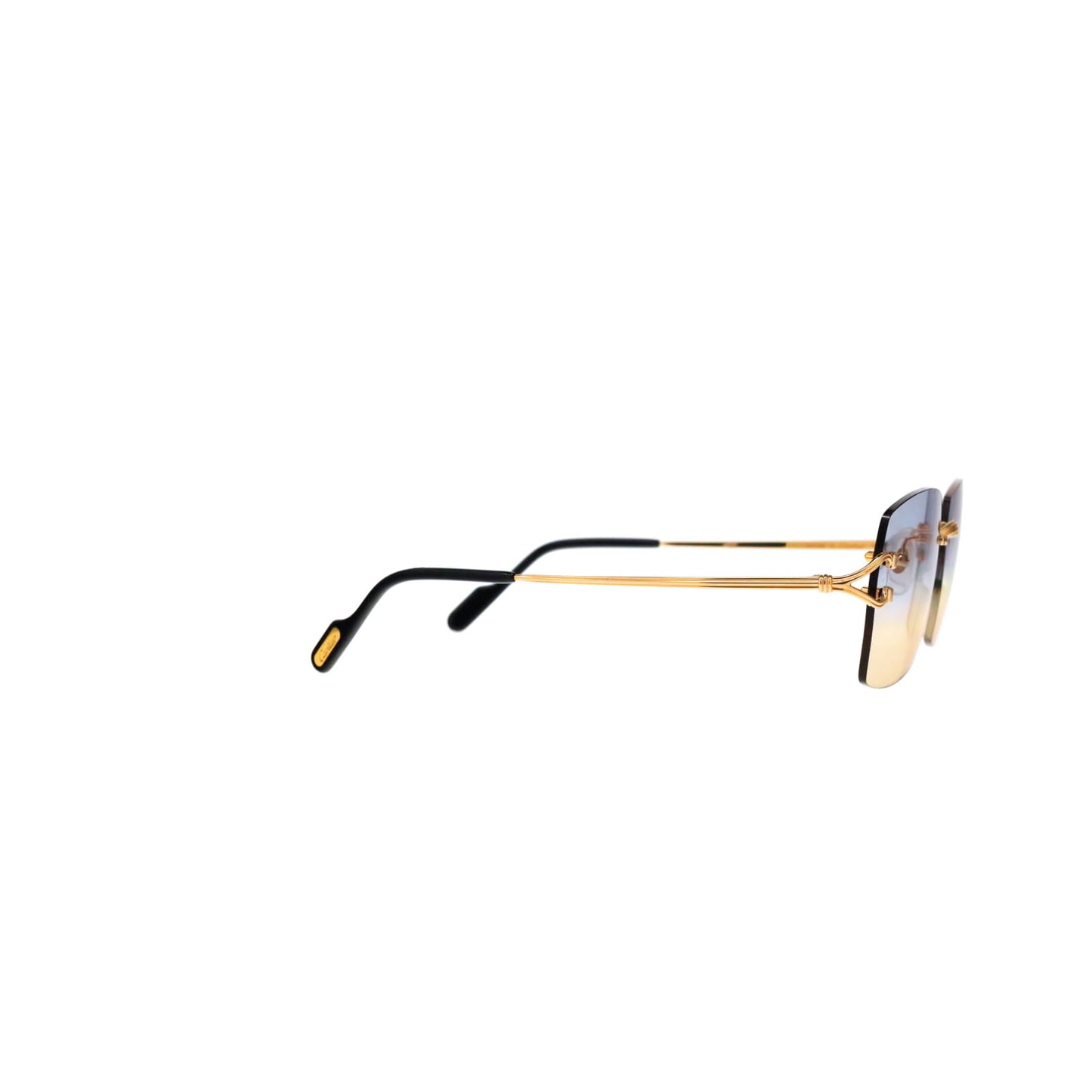 CT0564O Cartier Custom Double C Godron Gold Sunglasses by MEG