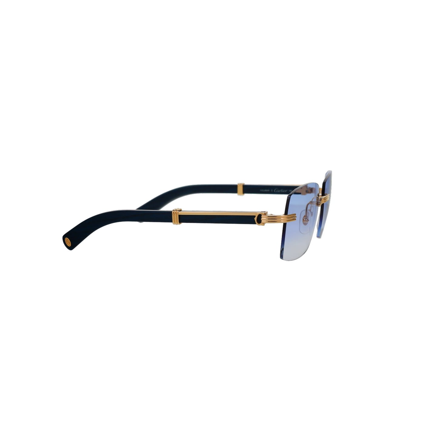 CT0485O Cartier Custom Première Blue Wood Sunglasses by MEG