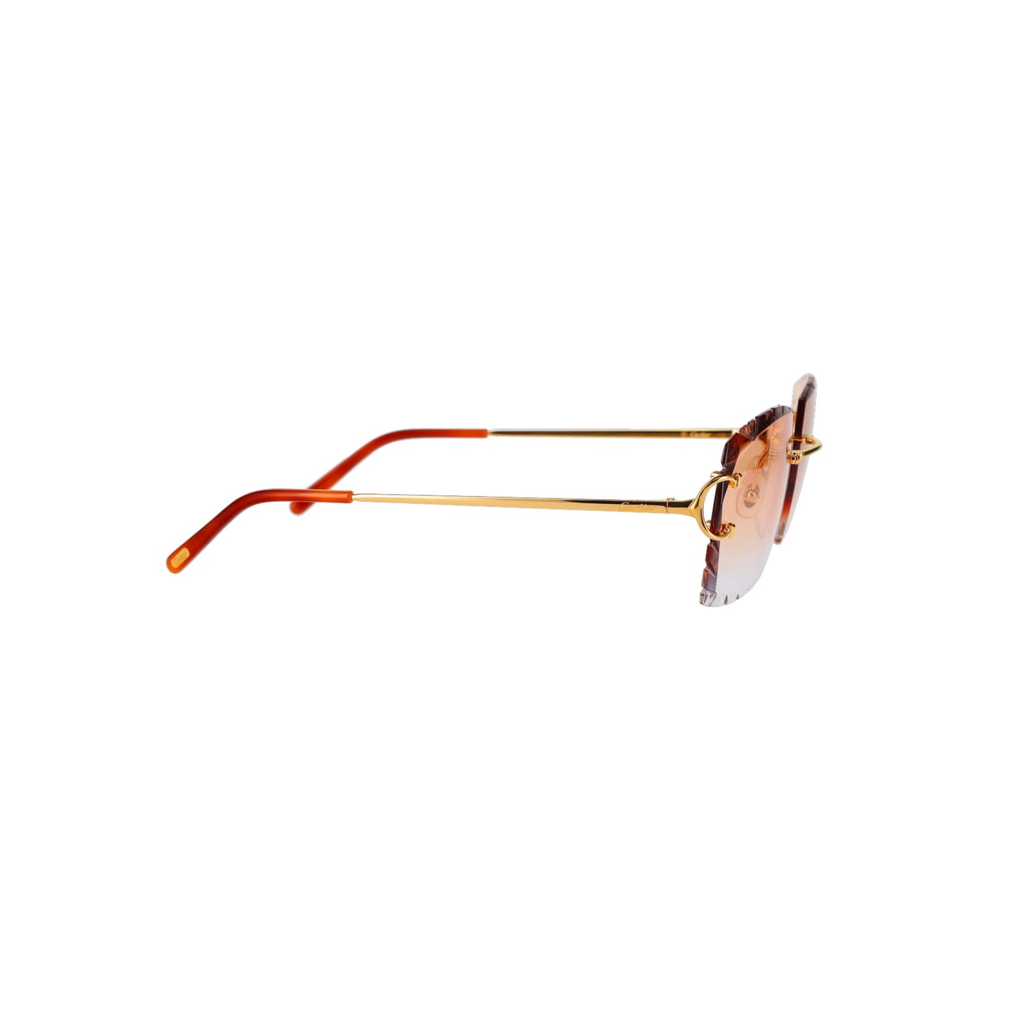 Cartier Custom Double C Diamond Cut Mykonos Gold Sunglasses by MEG