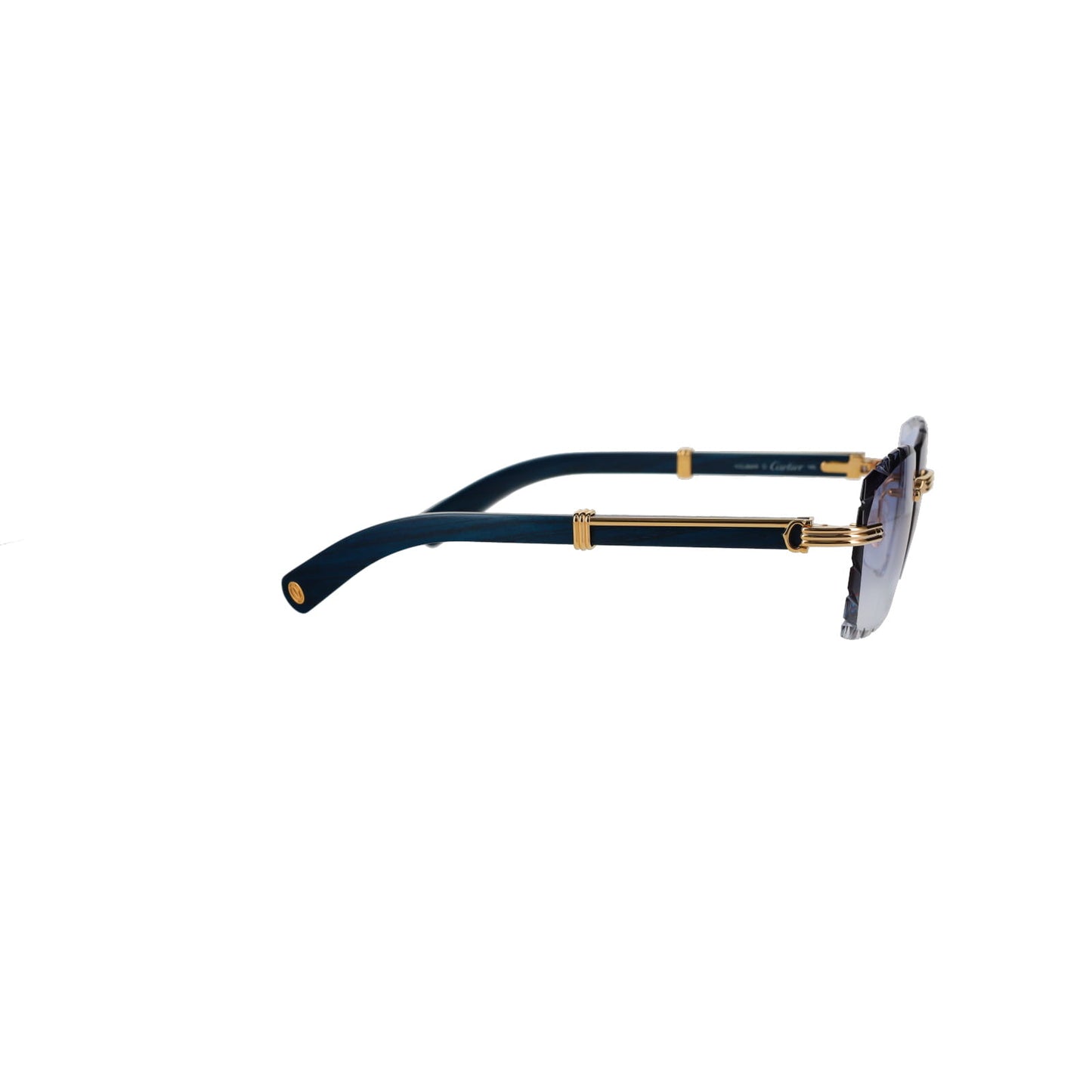 CT0485O Cartier Custom Première Blue Wood Sunglasses by MEG
