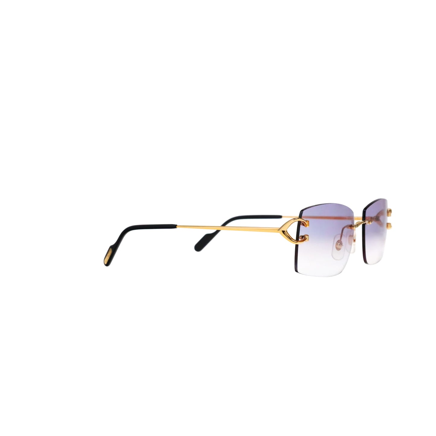 Cartier Custom Vintage Double C Brooklyn Sunglasses Gold by MEG