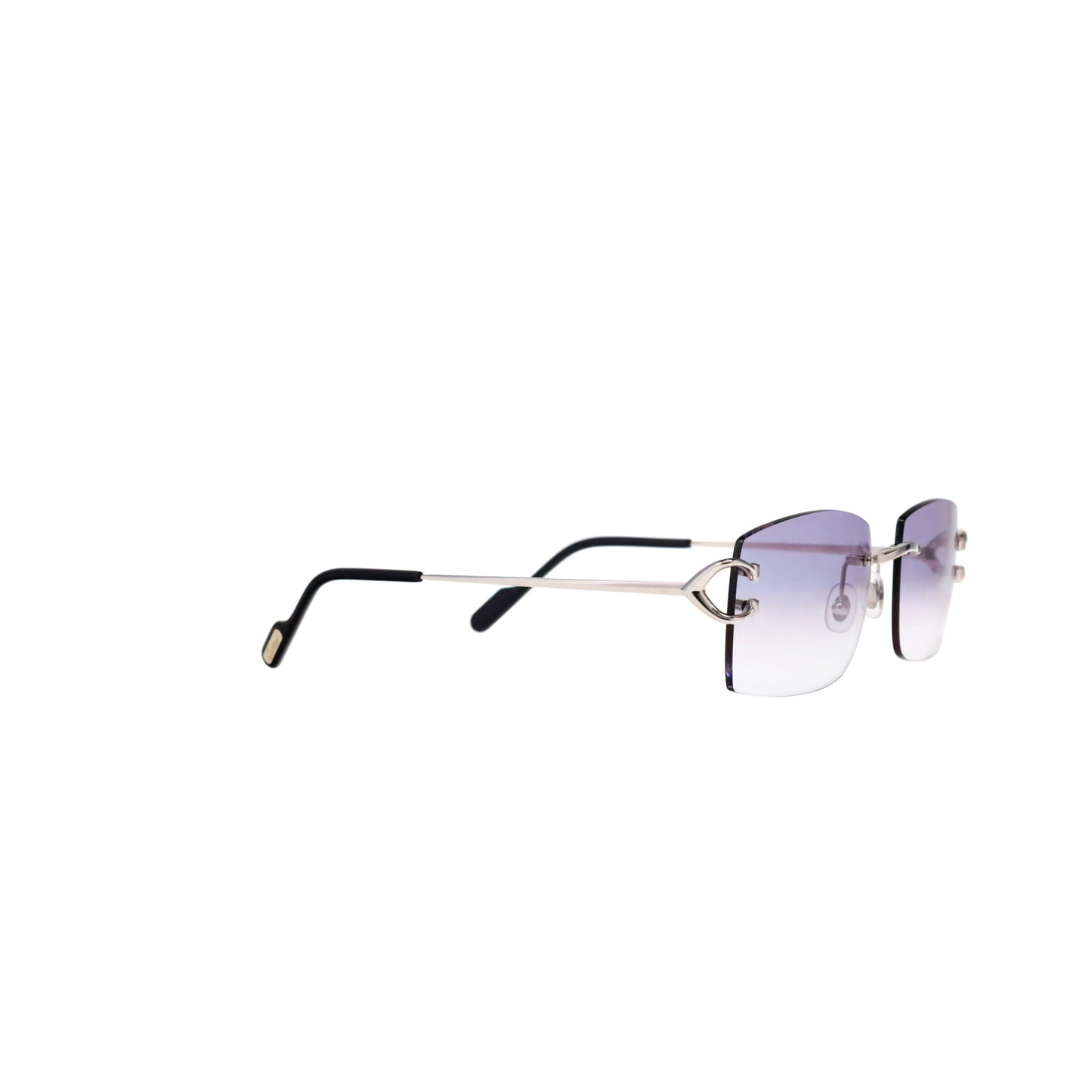Cartier Custom Vintage Double C Brooklyn Platinum Sunglasses by MEG