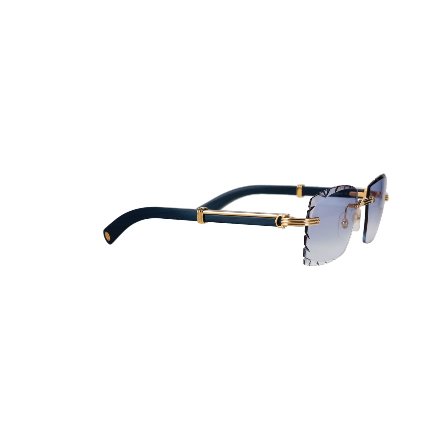 CT0485O Cartier Custom Première Blue Wood Sunglasses by MEG