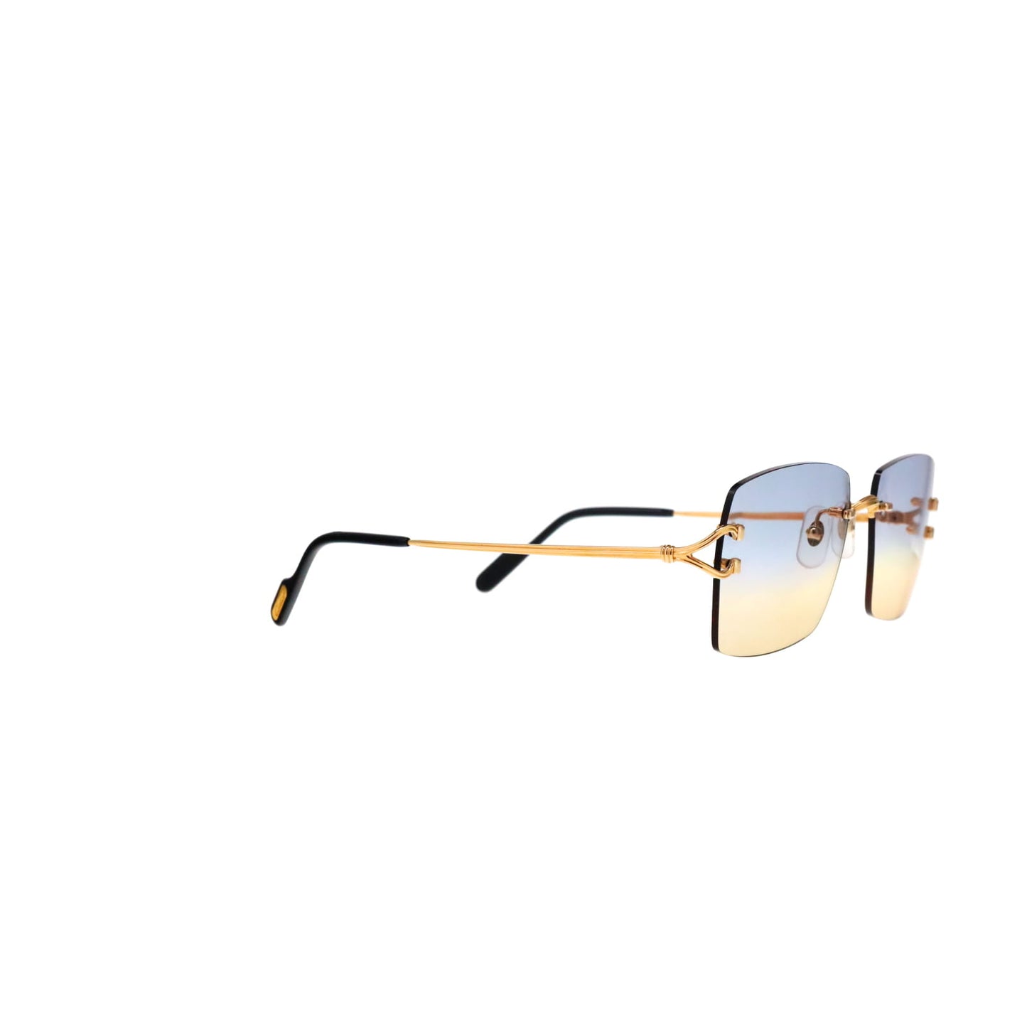 CT0564O Cartier Custom Double C Godron Gold Sunglasses by MEG