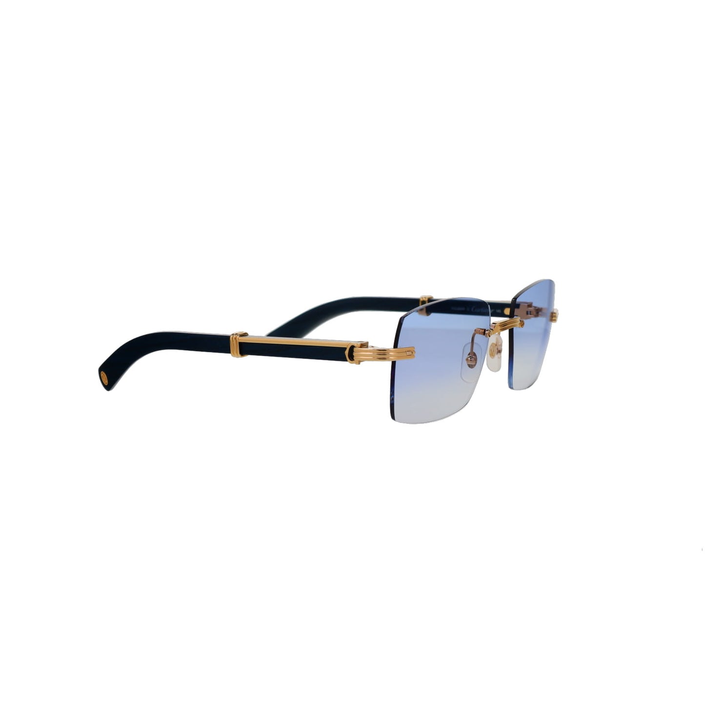 CT0485O Cartier Custom Première Blue Wood Sunglasses by MEG