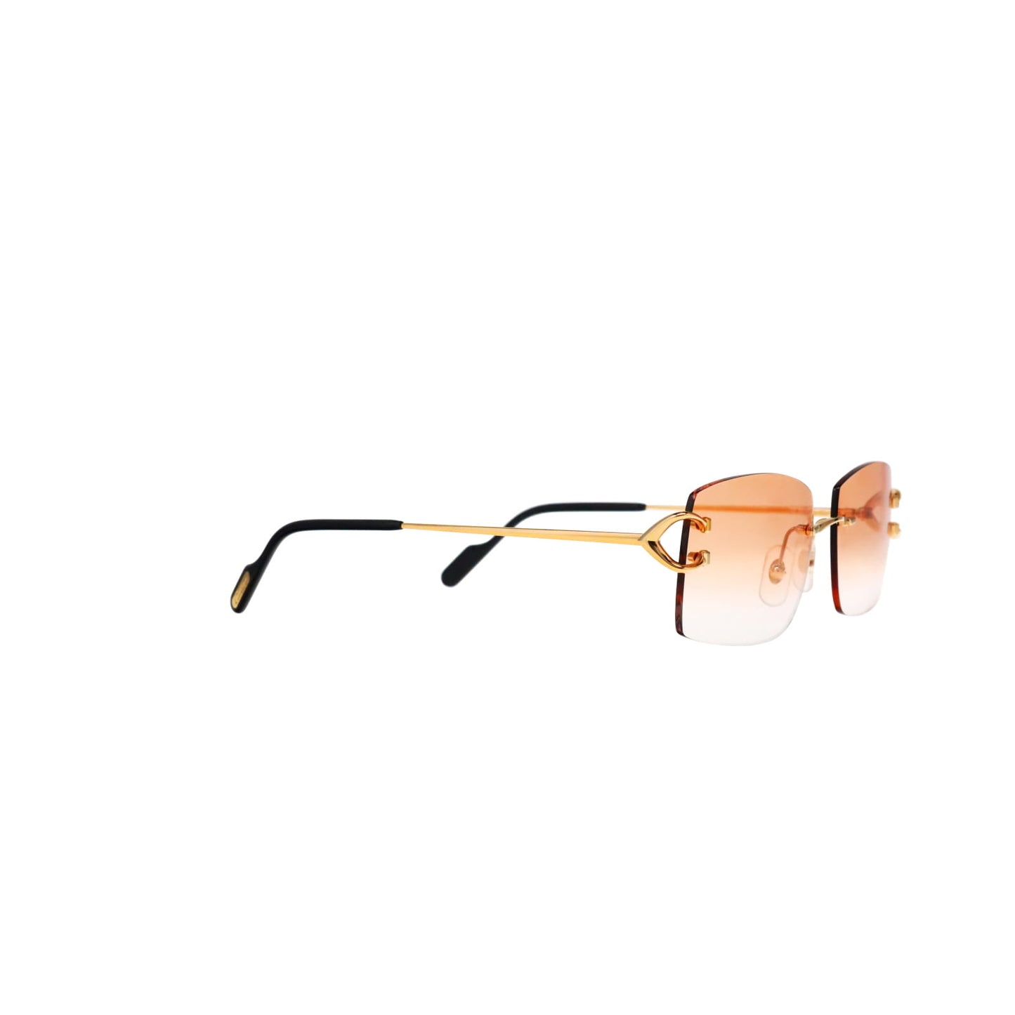 Cartier Custom Vintage Double C Brooklyn Sunglasses Gold by MEG