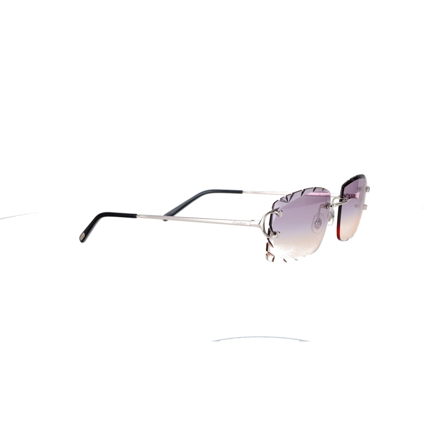 Cartier Custom Double C Diamond Cut Brooklyn Platinum Sunglasses by MEG