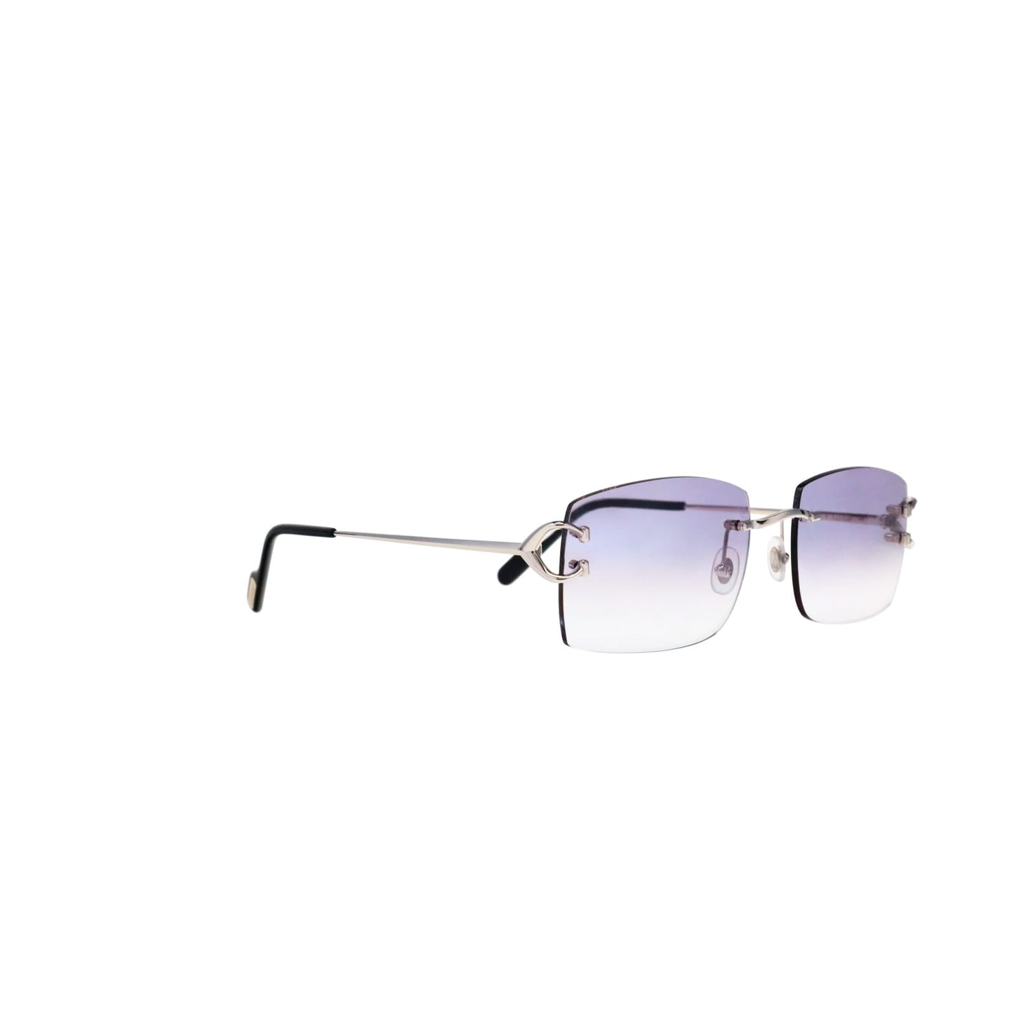 Cartier Custom Vintage Double C Brooklyn Platinum Sunglasses by MEG