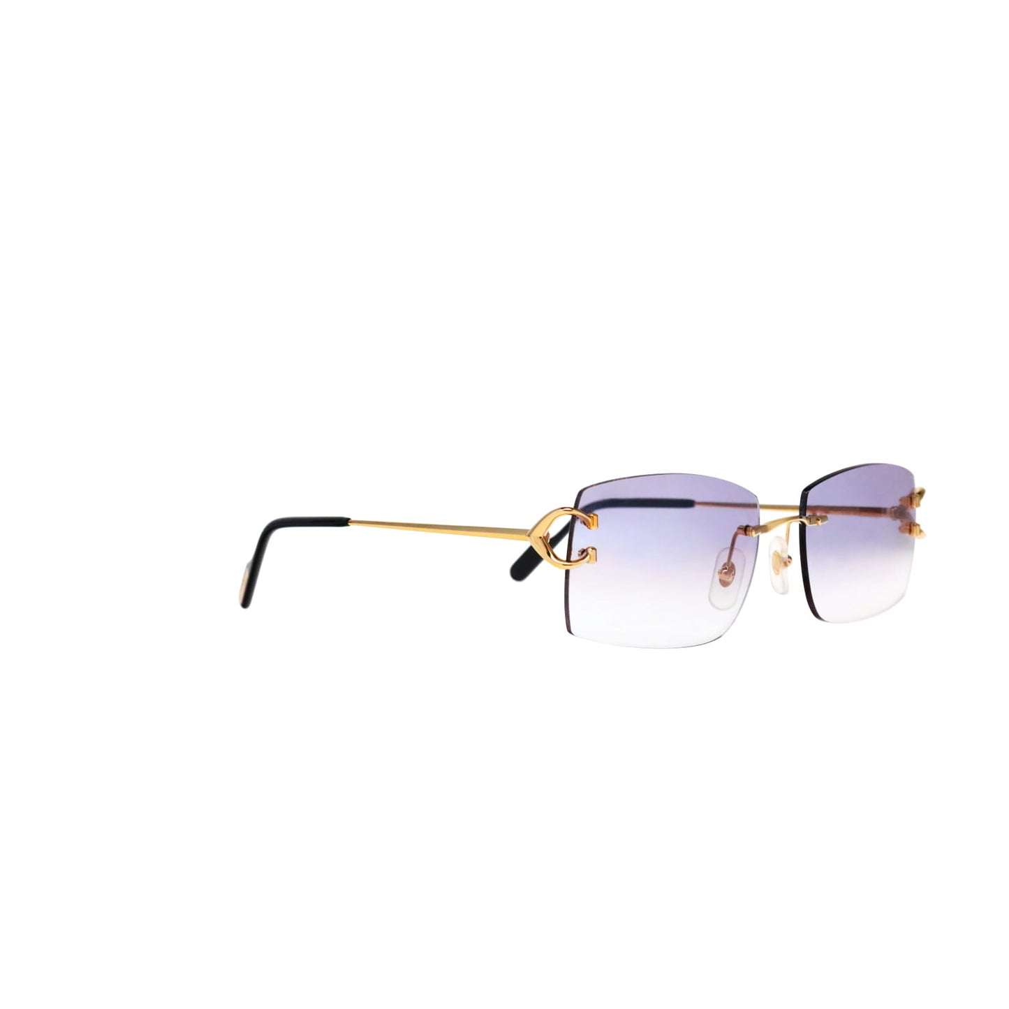Cartier Custom Vintage Double C Brooklyn Sunglasses Gold by MEG