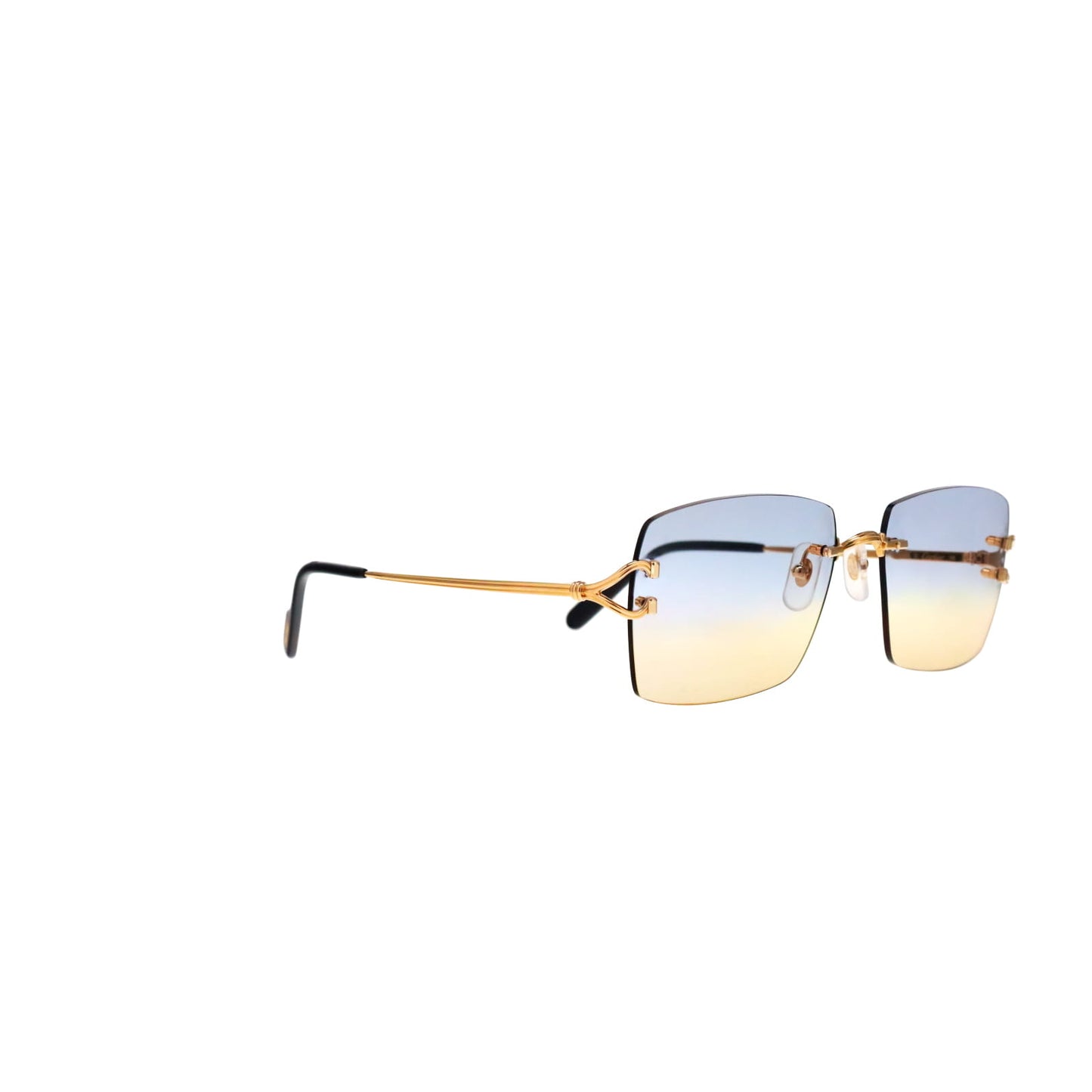 CT0564O Cartier Custom Double C Godron Gold Sunglasses by MEG