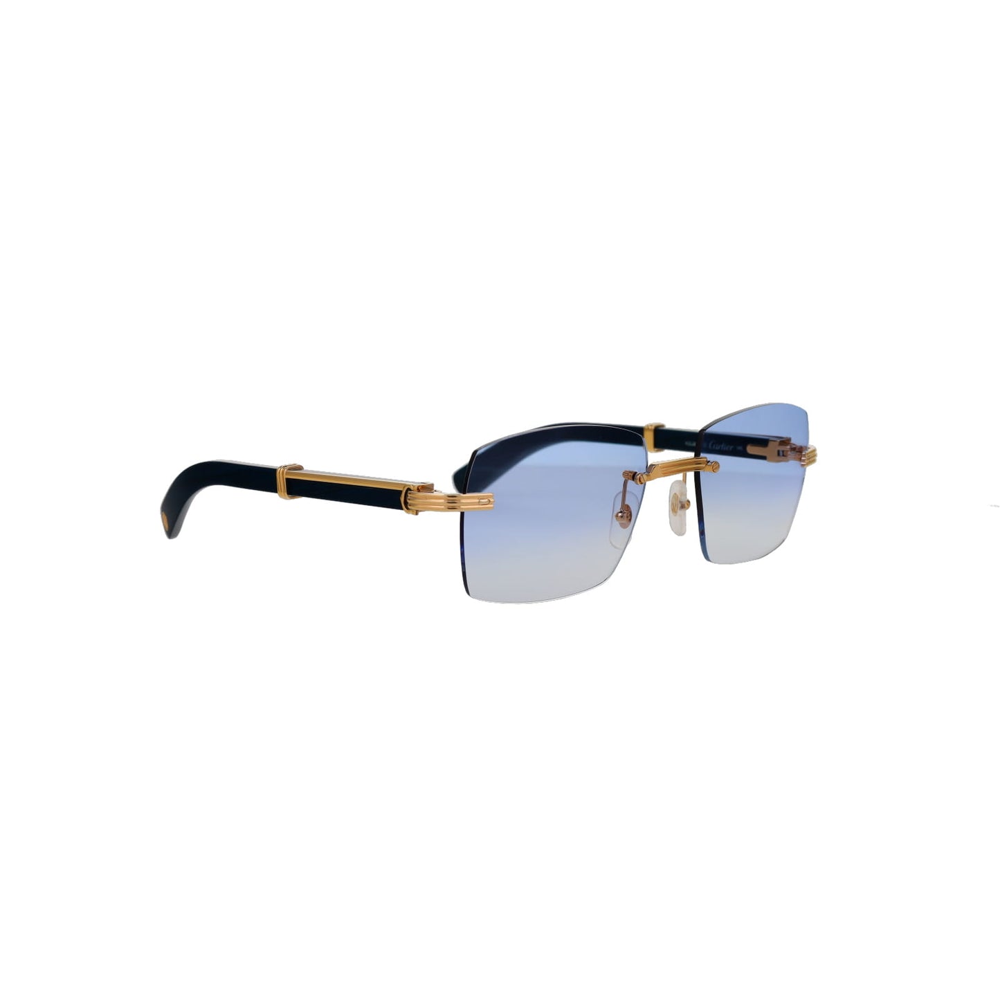 CT0485O Cartier Custom Première Blue Wood Sunglasses by MEG