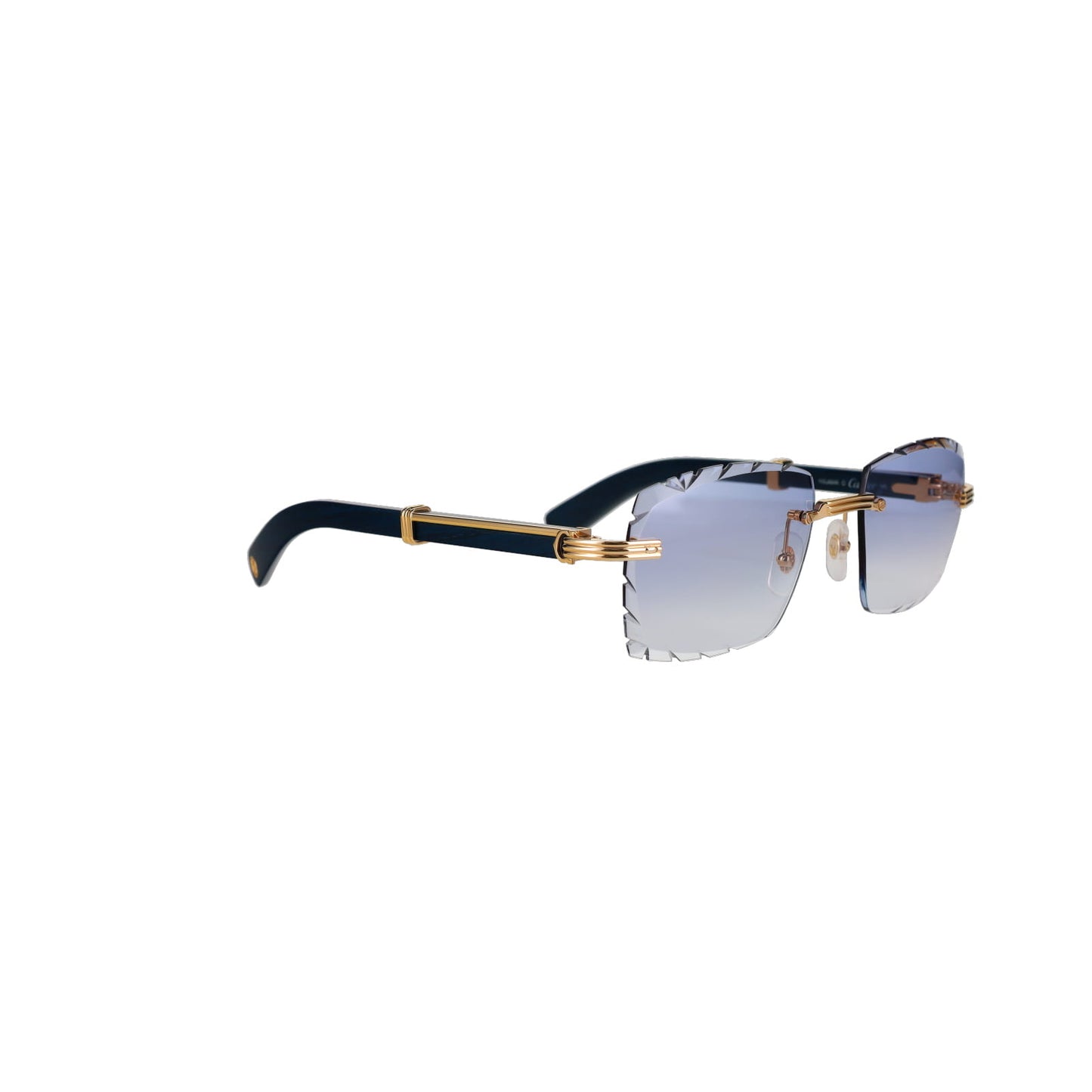 CT0485O Cartier Custom Première Blue Wood Sunglasses by MEG