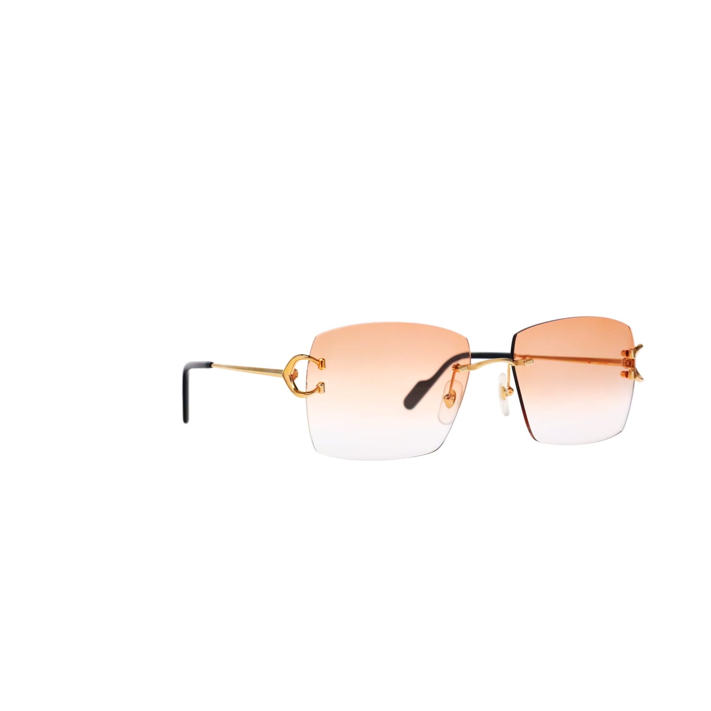Cartier Custom Vintage Double C Mykonos Sunglasses Gold by MEG
