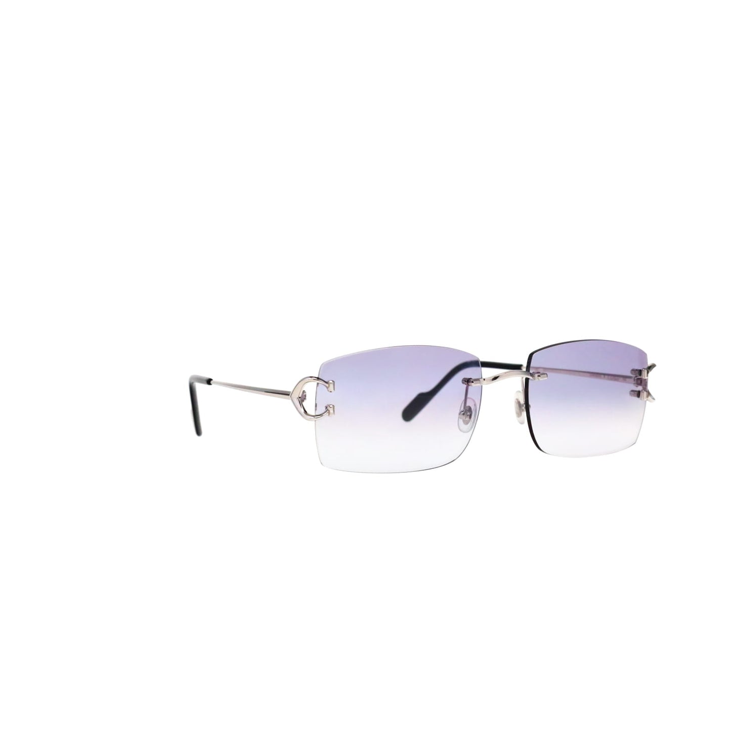Cartier Custom Vintage Double C Brooklyn Platinum Sunglasses by MEG