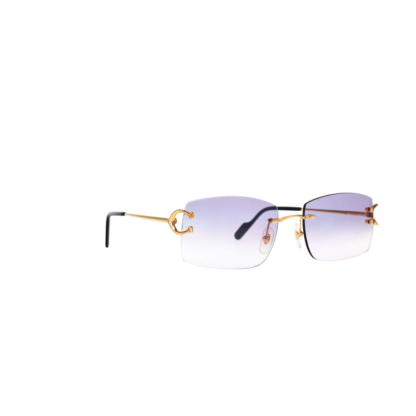 Cartier Custom Vintage Double C Brooklyn Sunglasses Gold by MEG