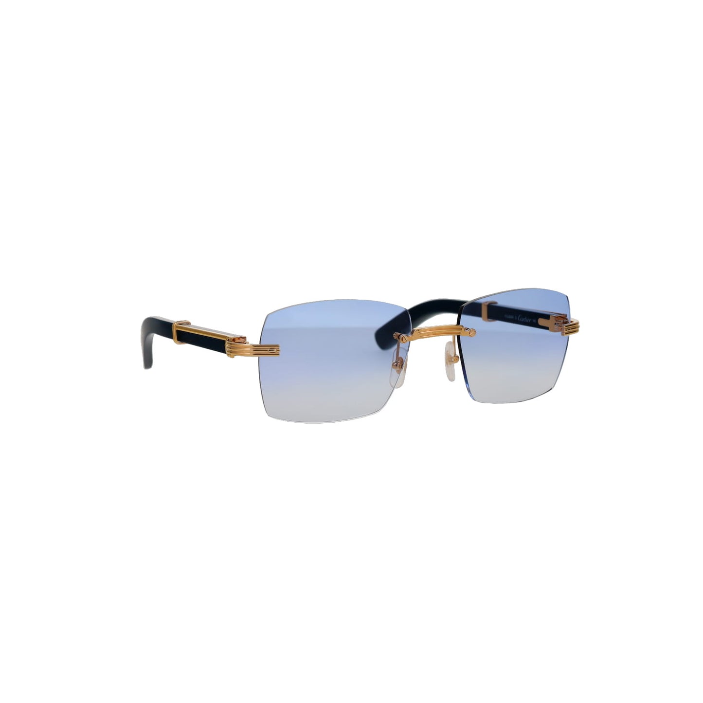 CT0485O Cartier Custom Première Blue Wood Sunglasses by MEG
