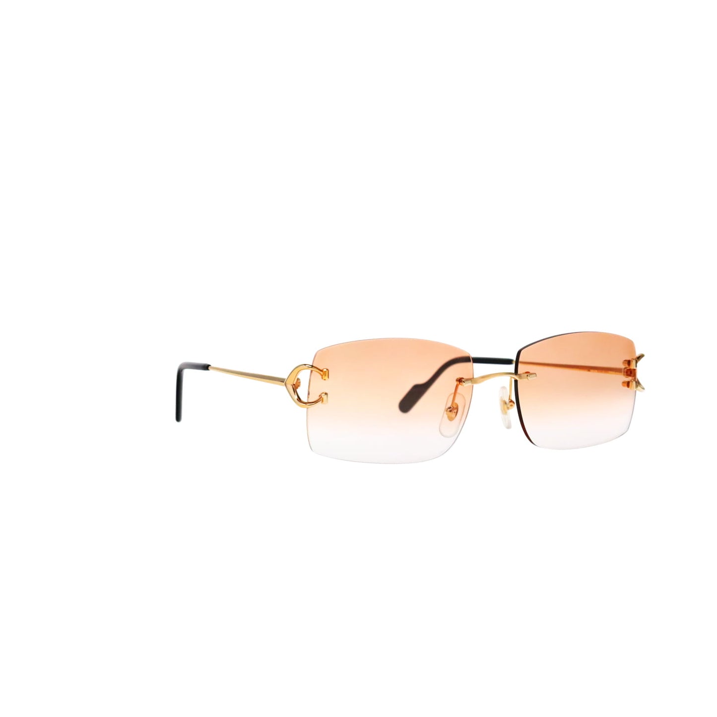 Cartier Custom Vintage Double C Brooklyn Sunglasses Gold by MEG