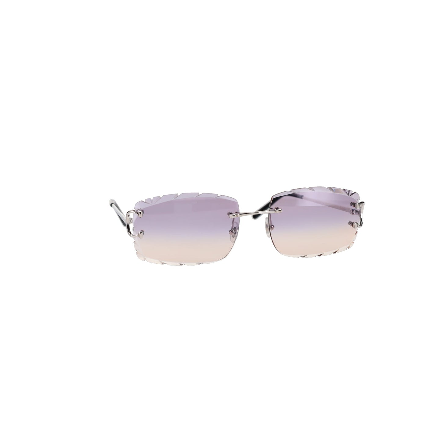 Cartier Custom Double C Diamond Cut Brooklyn Platinum Sunglasses by MEG