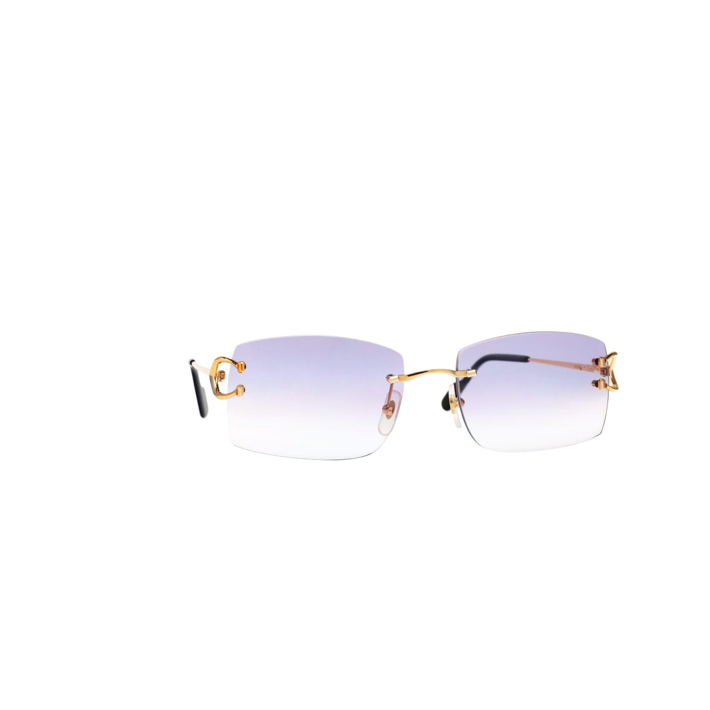 Cartier Custom Vintage Double C Brooklyn Sunglasses Gold by MEG