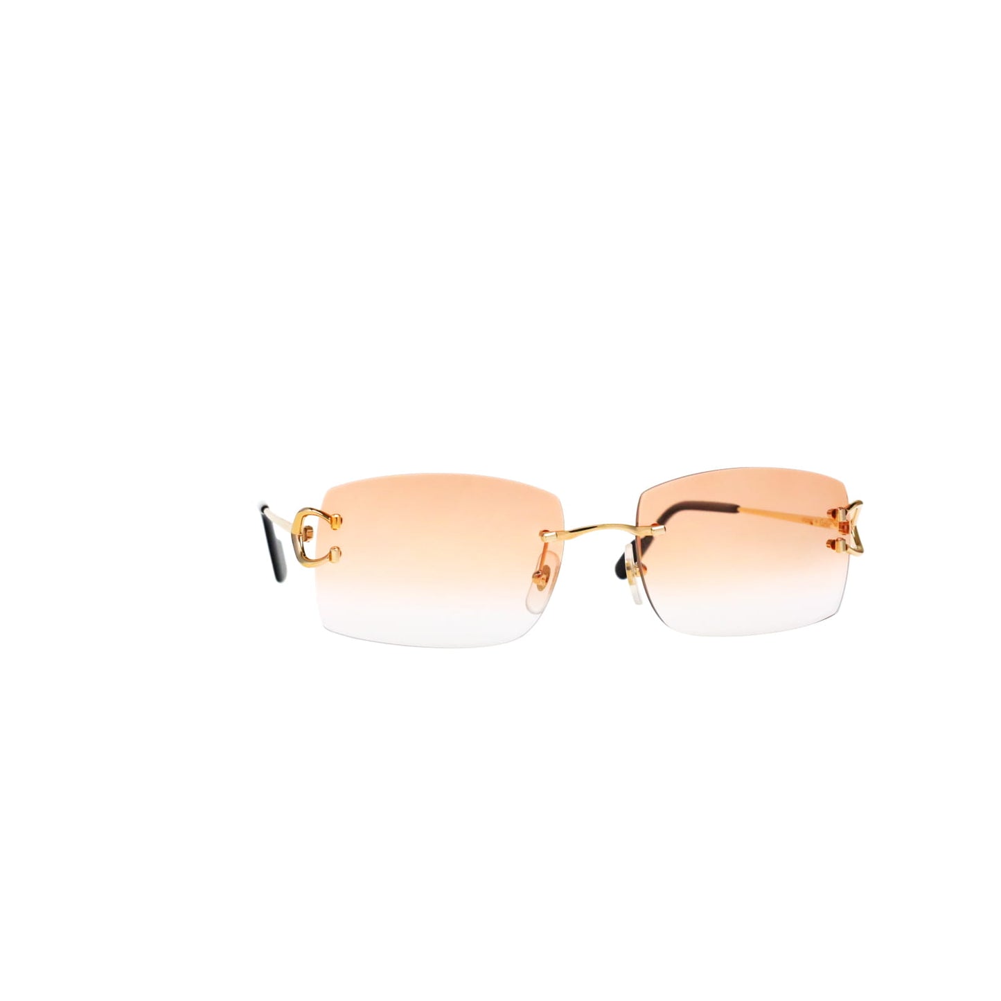 Cartier Custom Vintage Double C Brooklyn Sunglasses Gold by MEG