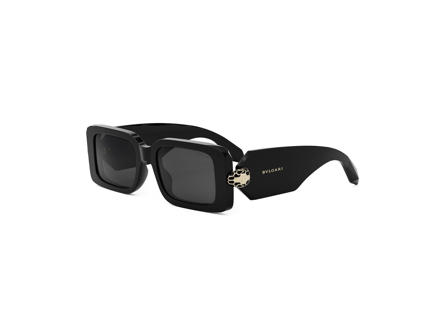 Black Rectangular Acetate Sunglasses
