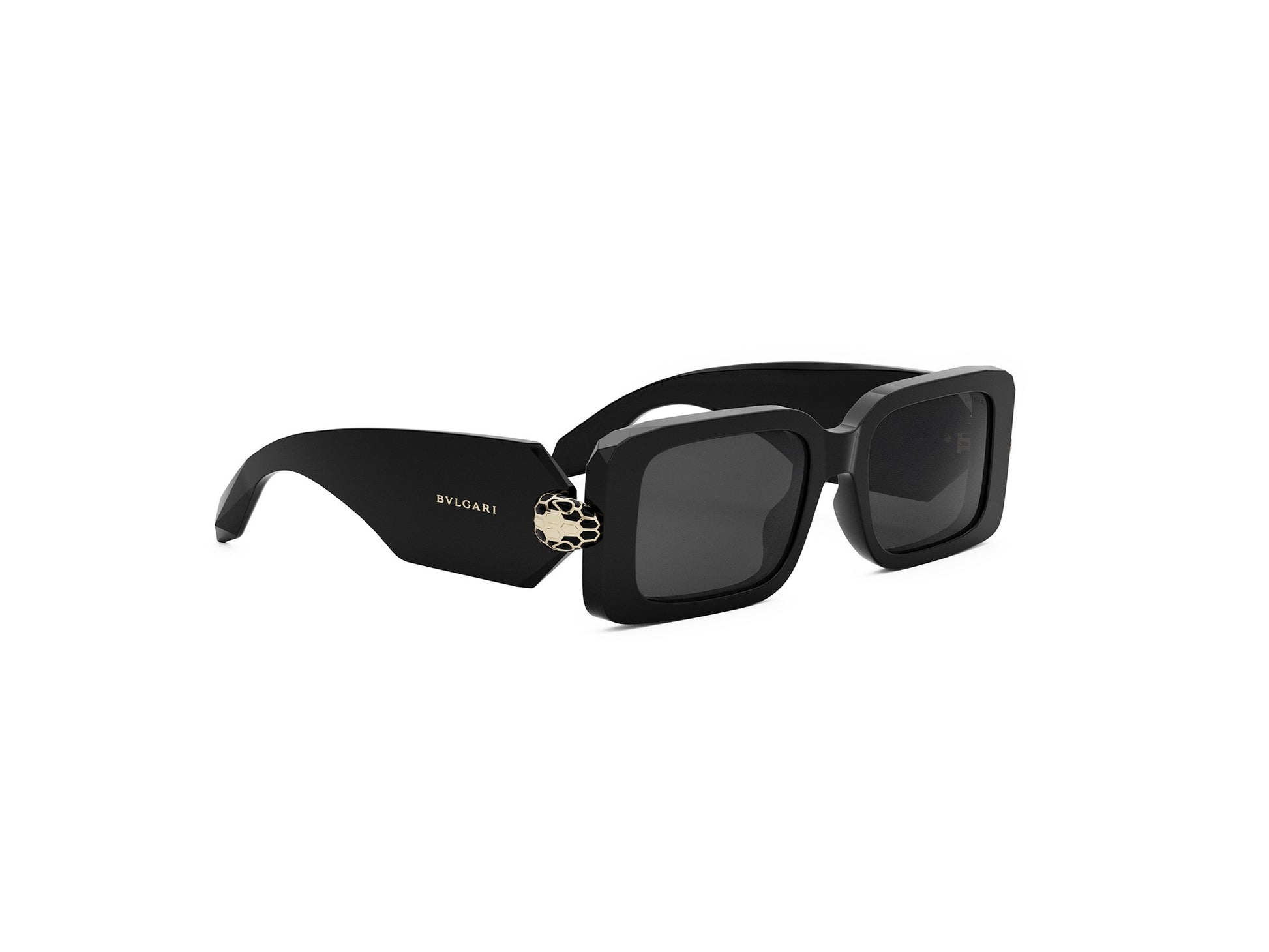 Black Rectangular Acetate Sunglasses