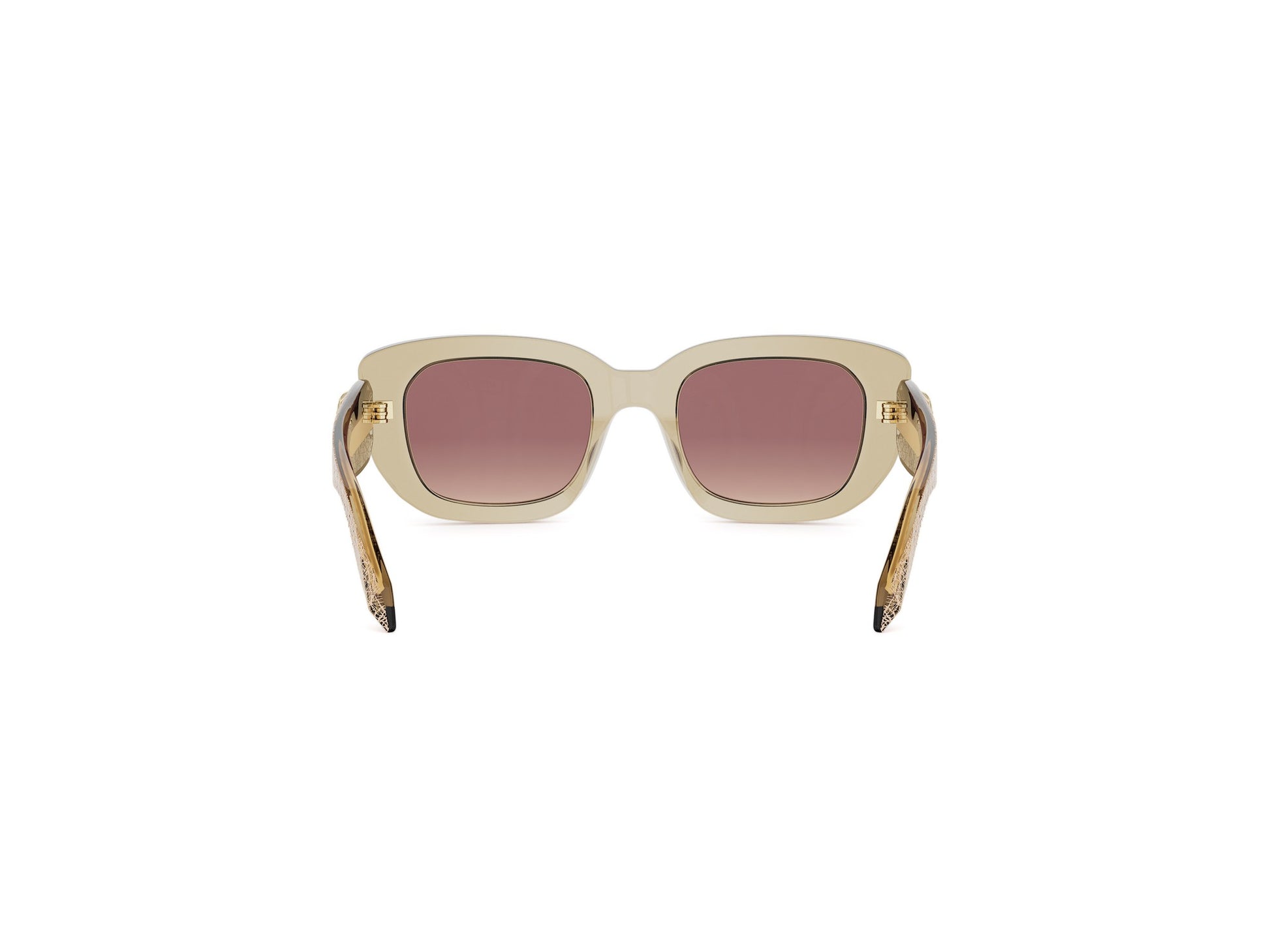 Brown Rectangular Acetate Sunglasses