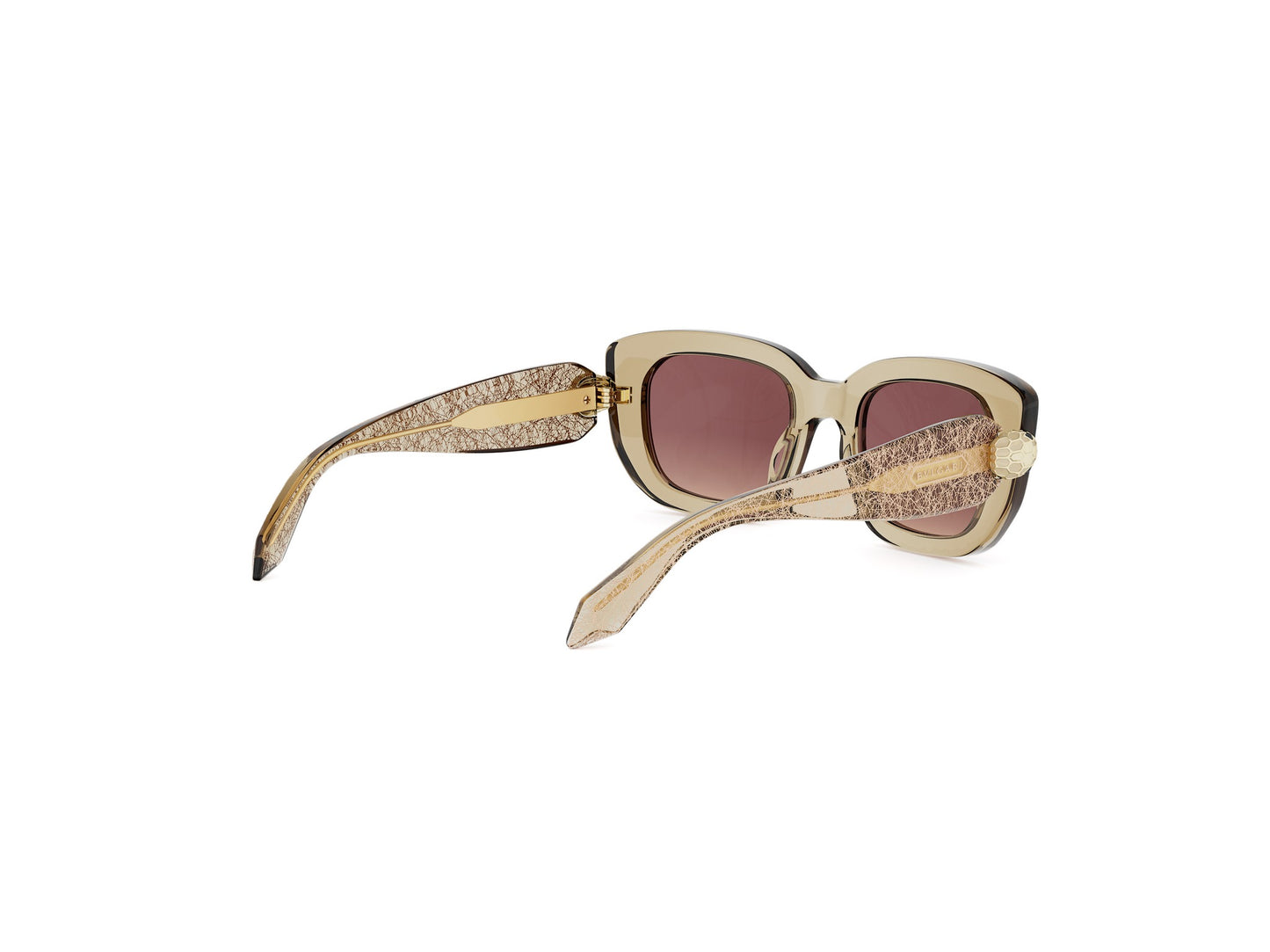 Brown Rectangular Acetate Sunglasses