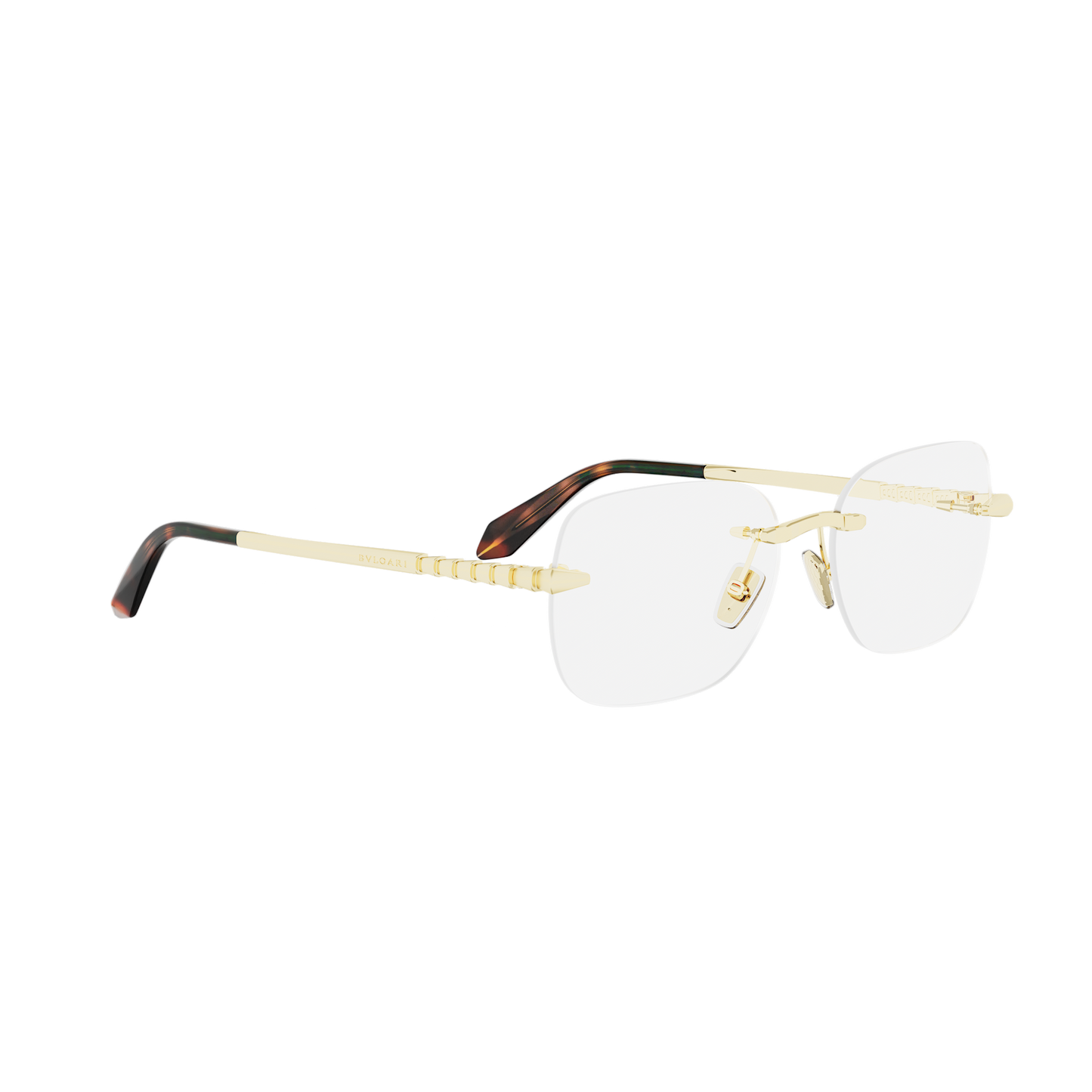Rimless Cat-eye Metal Eyeglasses