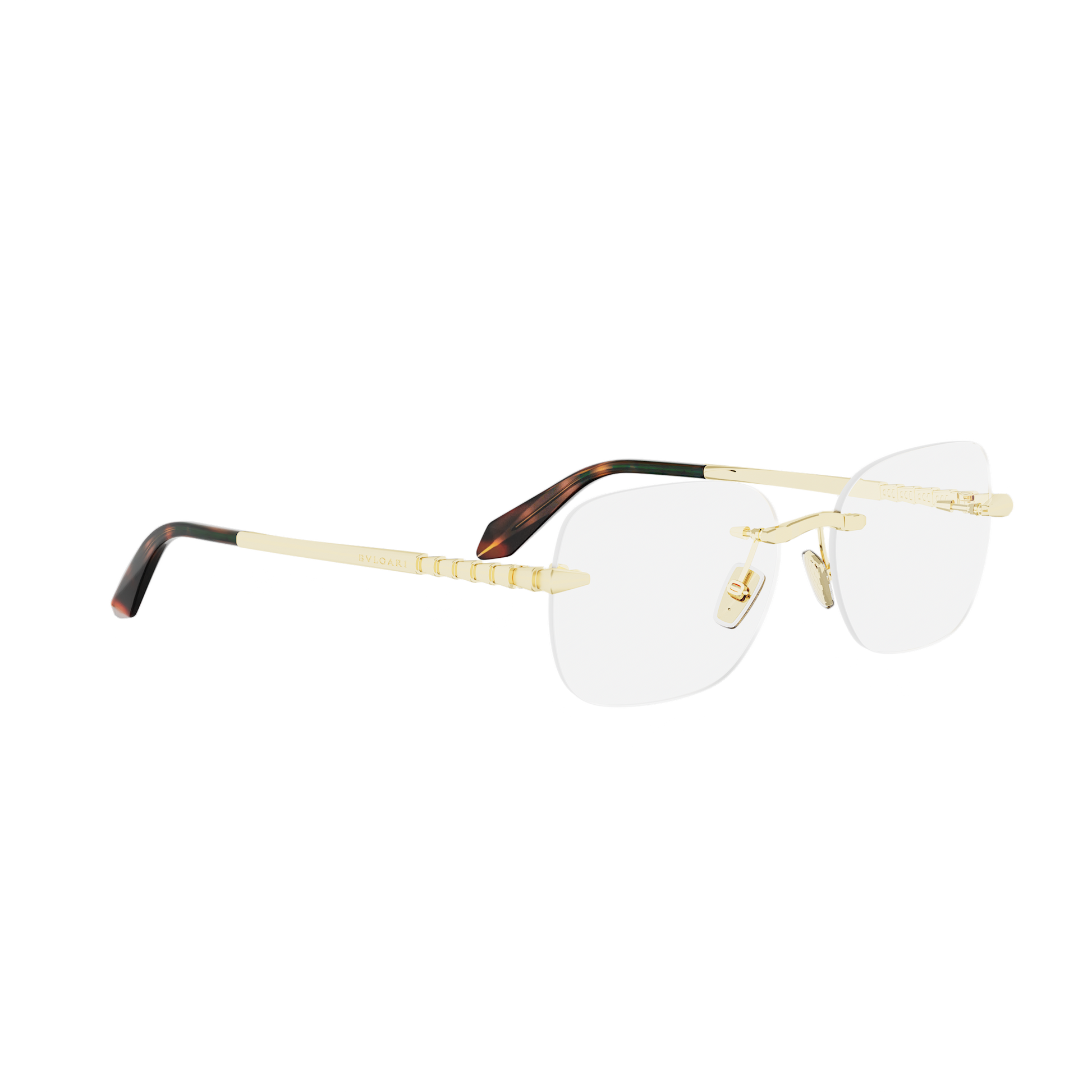 Rimless Cat-eye Metal Eyeglasses