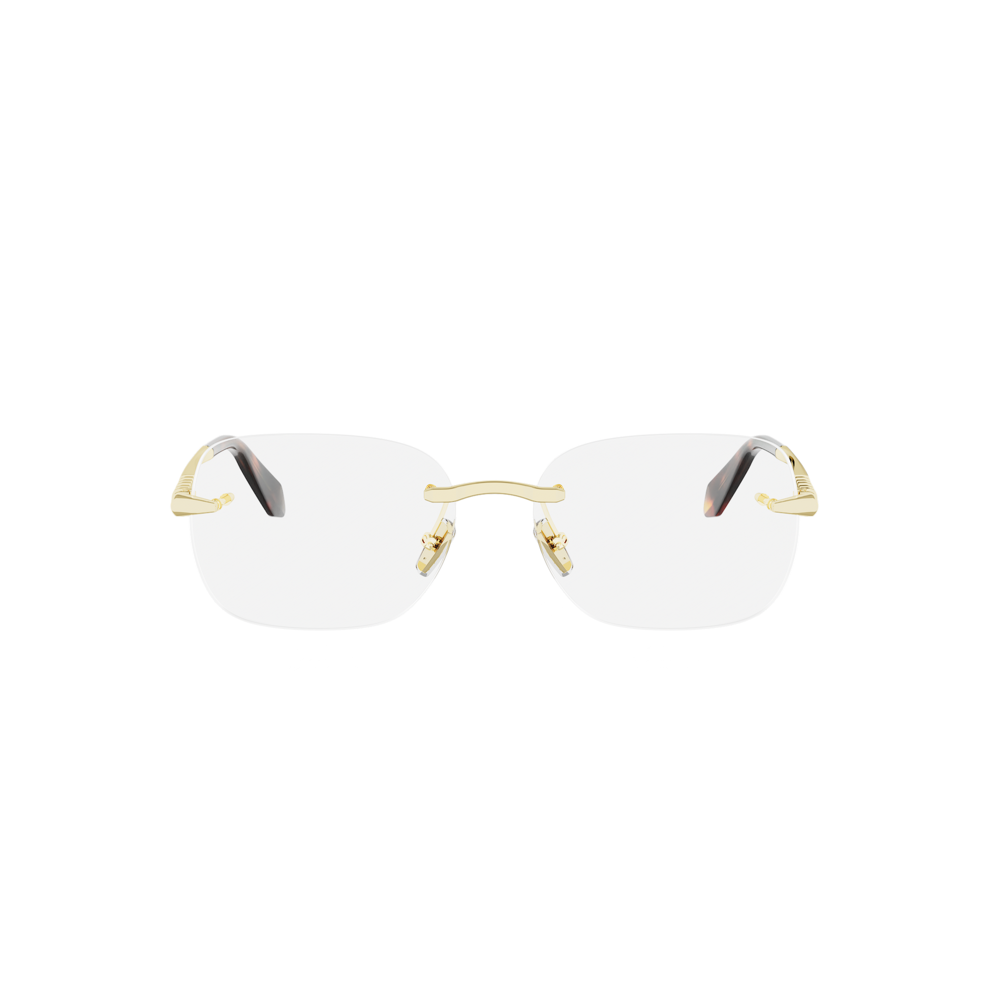 Rimless Cat-eye Metal Eyeglasses