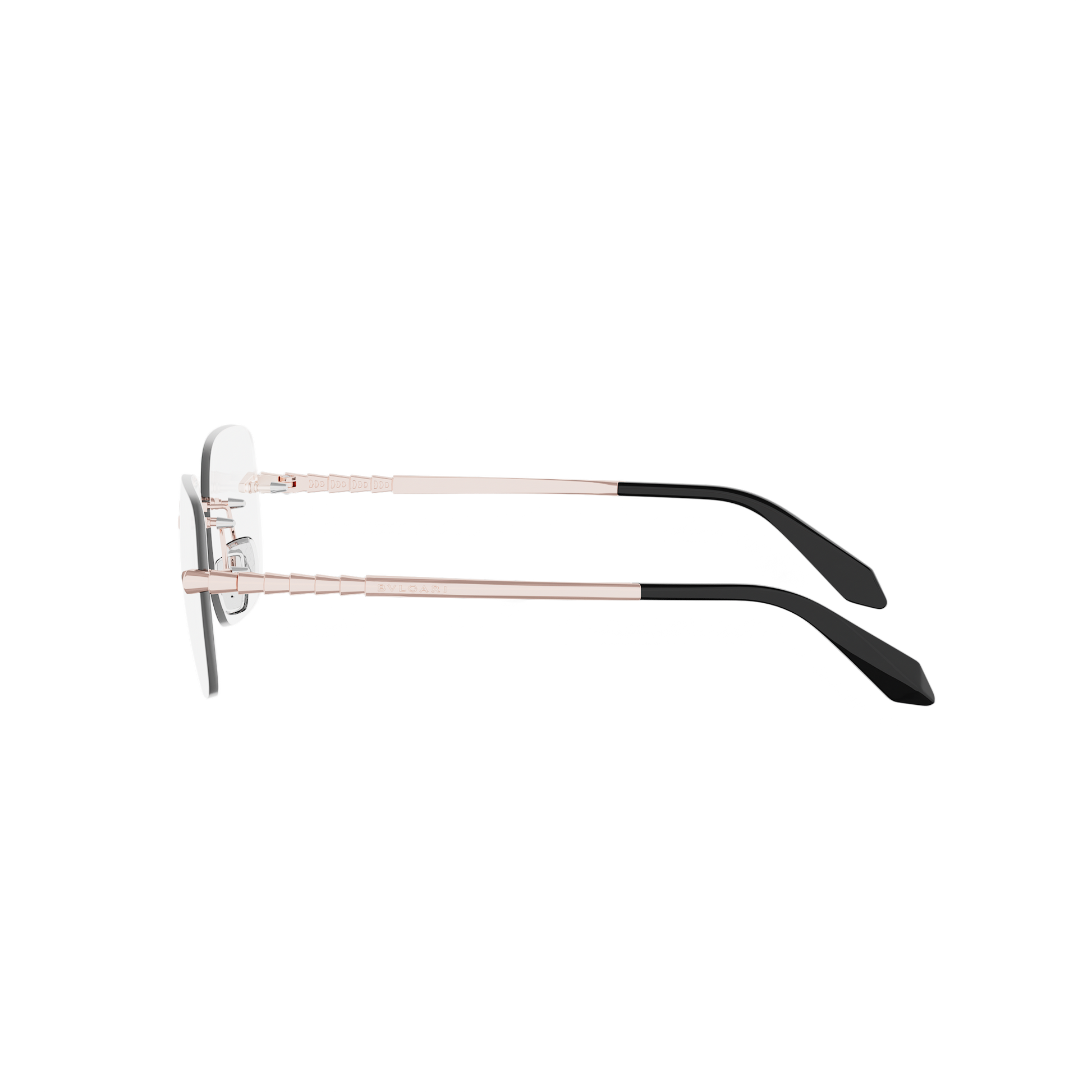 Rimless Cat-eye Metal Eyeglasses