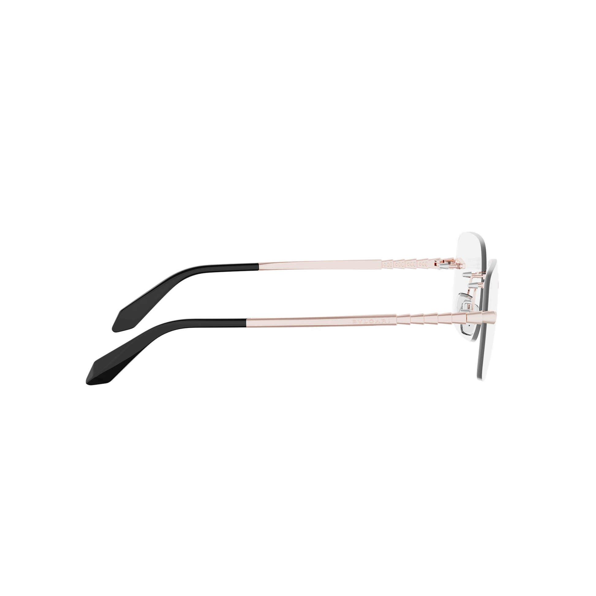 Rimless Cat-eye Metal Eyeglasses