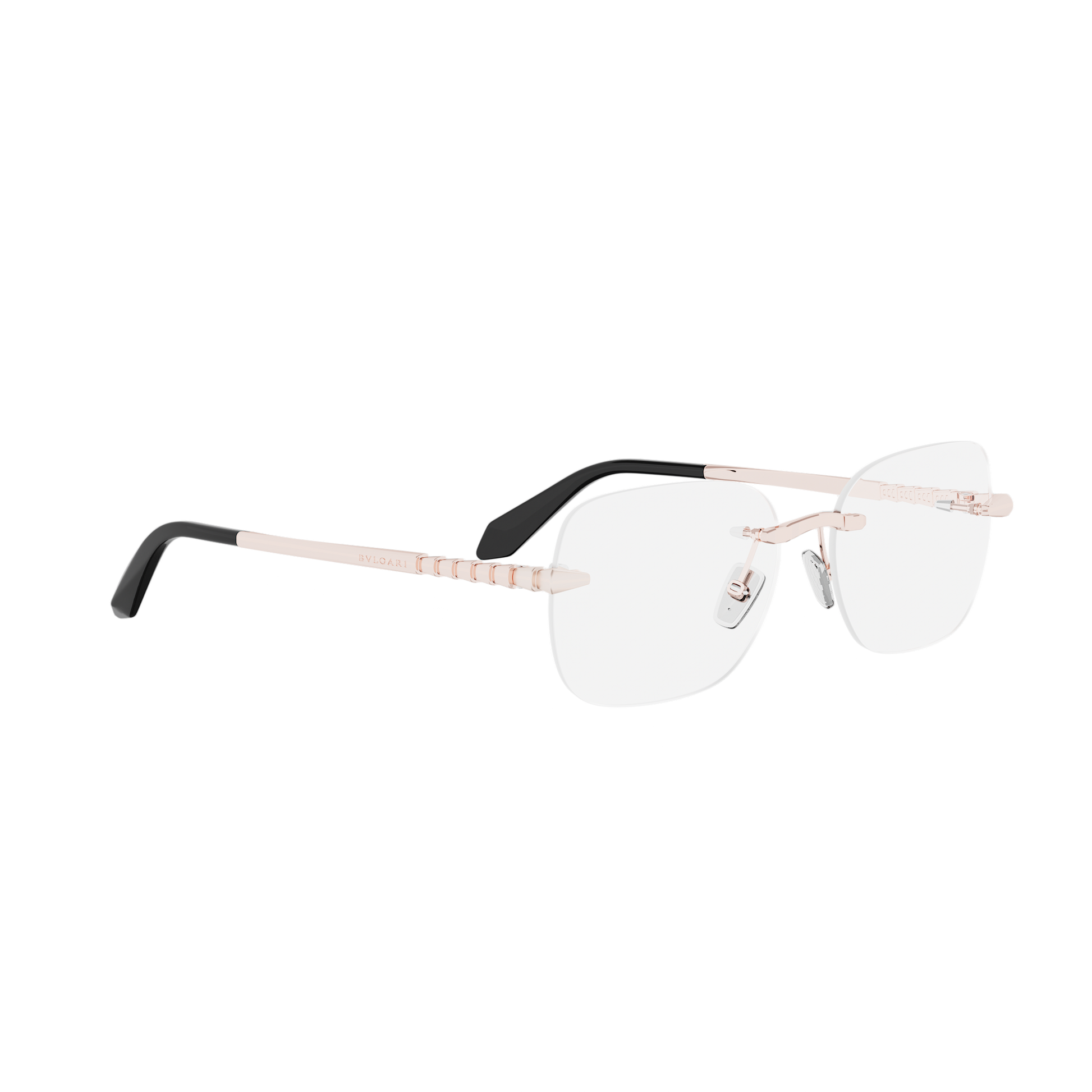 Rimless Cat-eye Metal Eyeglasses