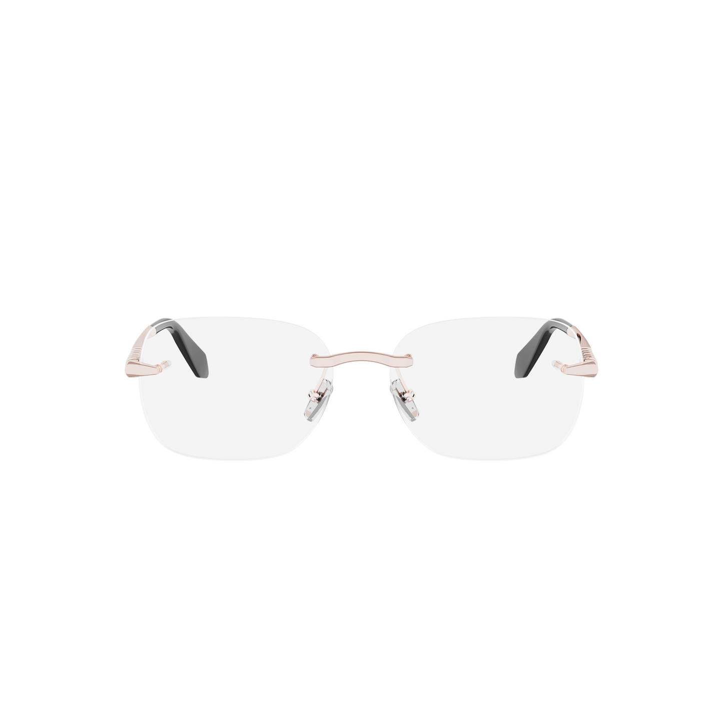 Rimless Cat-eye Metal Eyeglasses