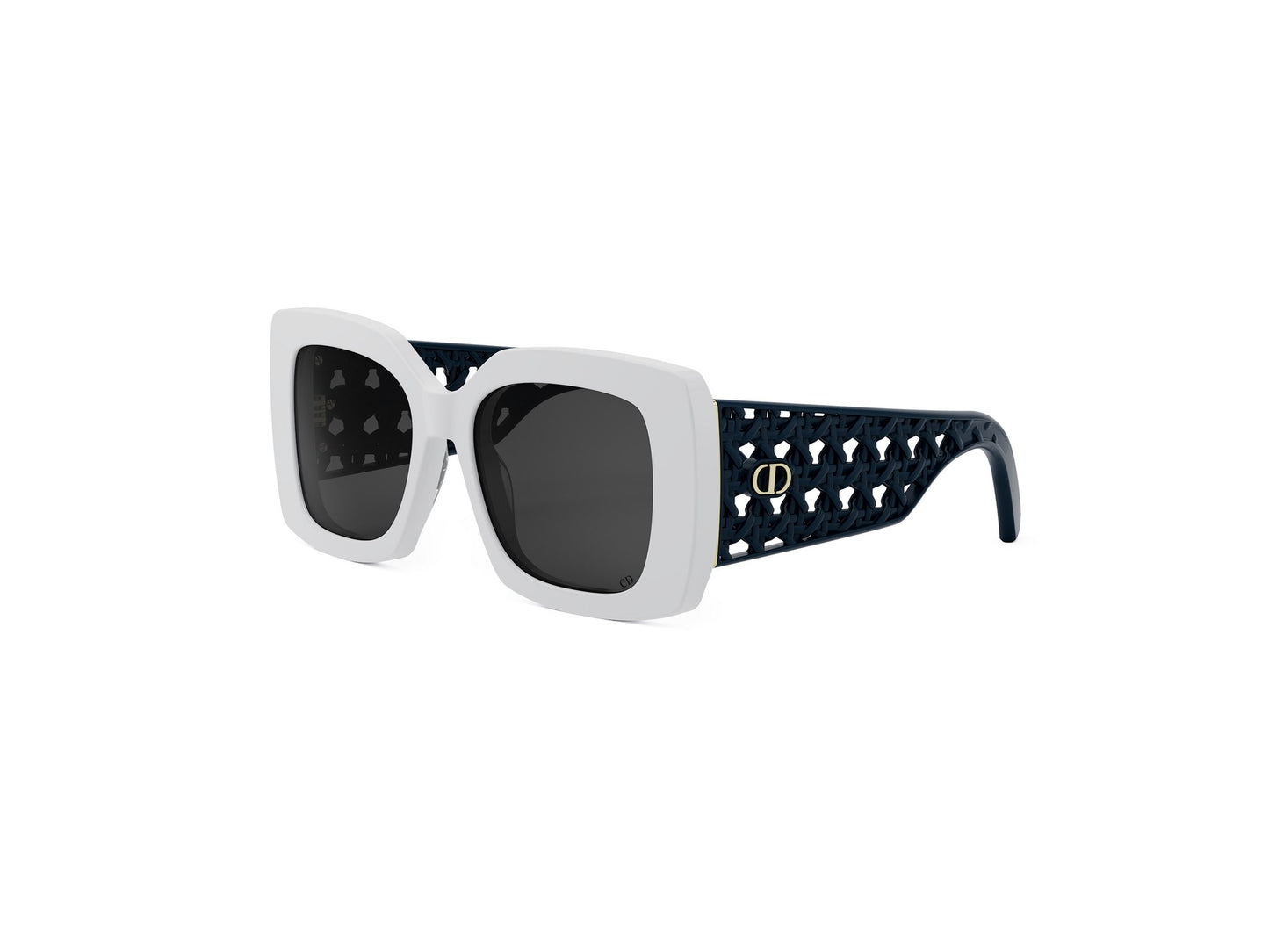 White Square Acetate Sunglasses