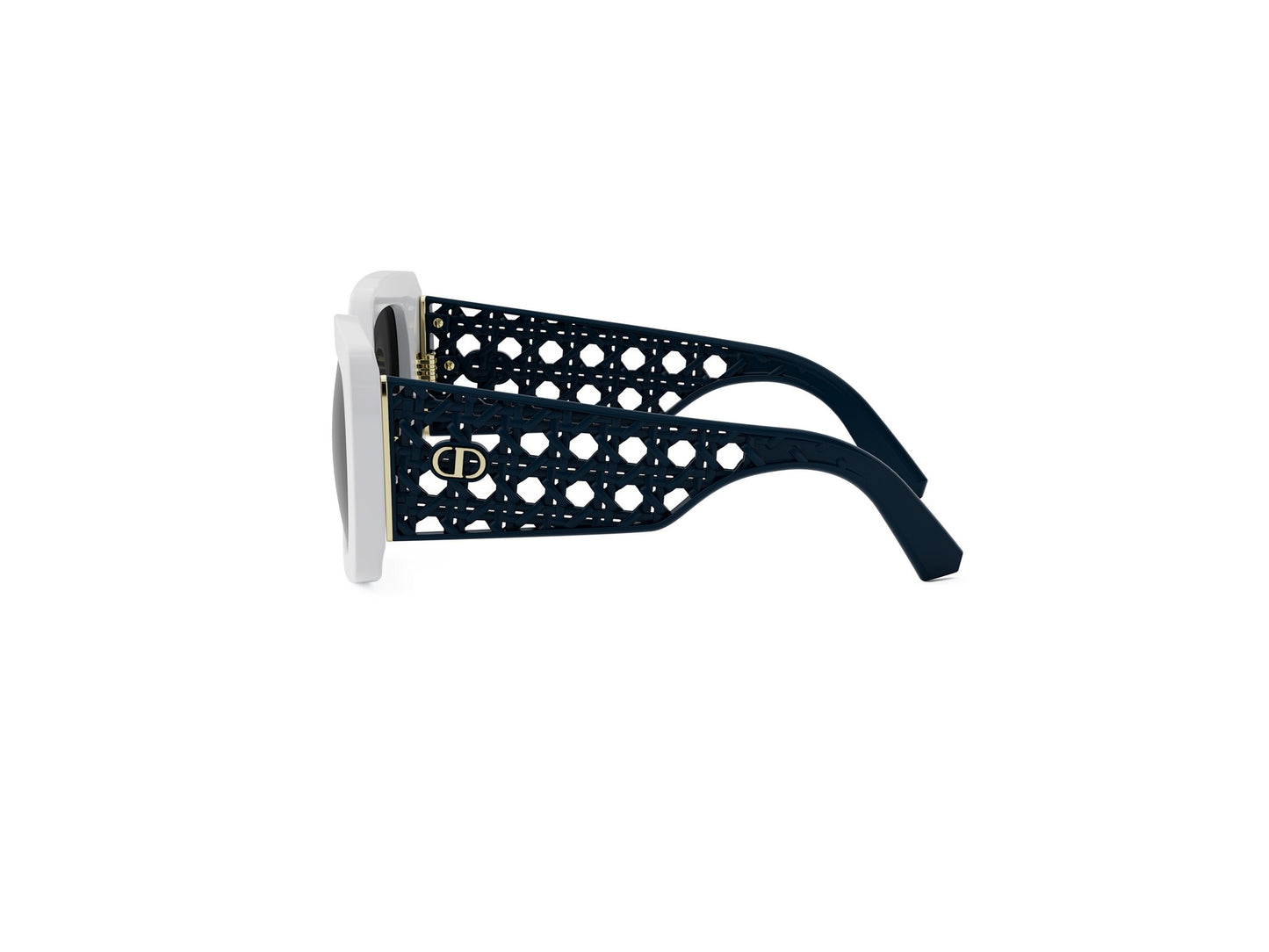 White Square Acetate Sunglasses