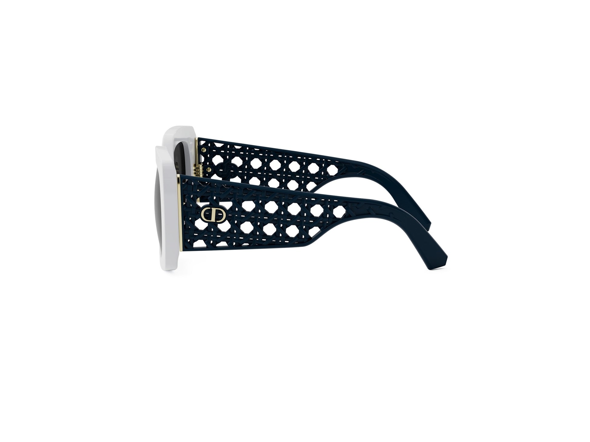 White Square Acetate Sunglasses