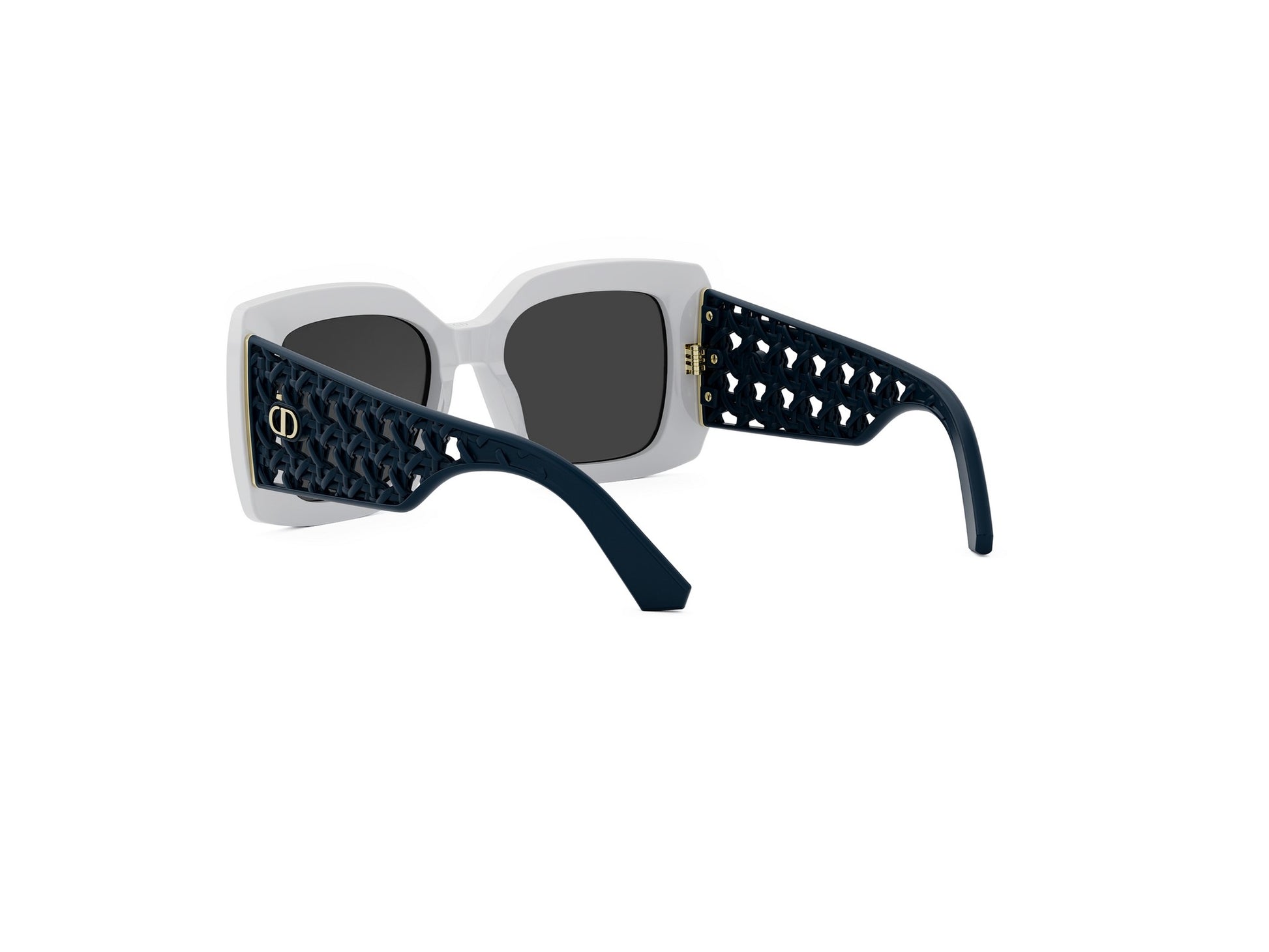 White Square Acetate Sunglasses