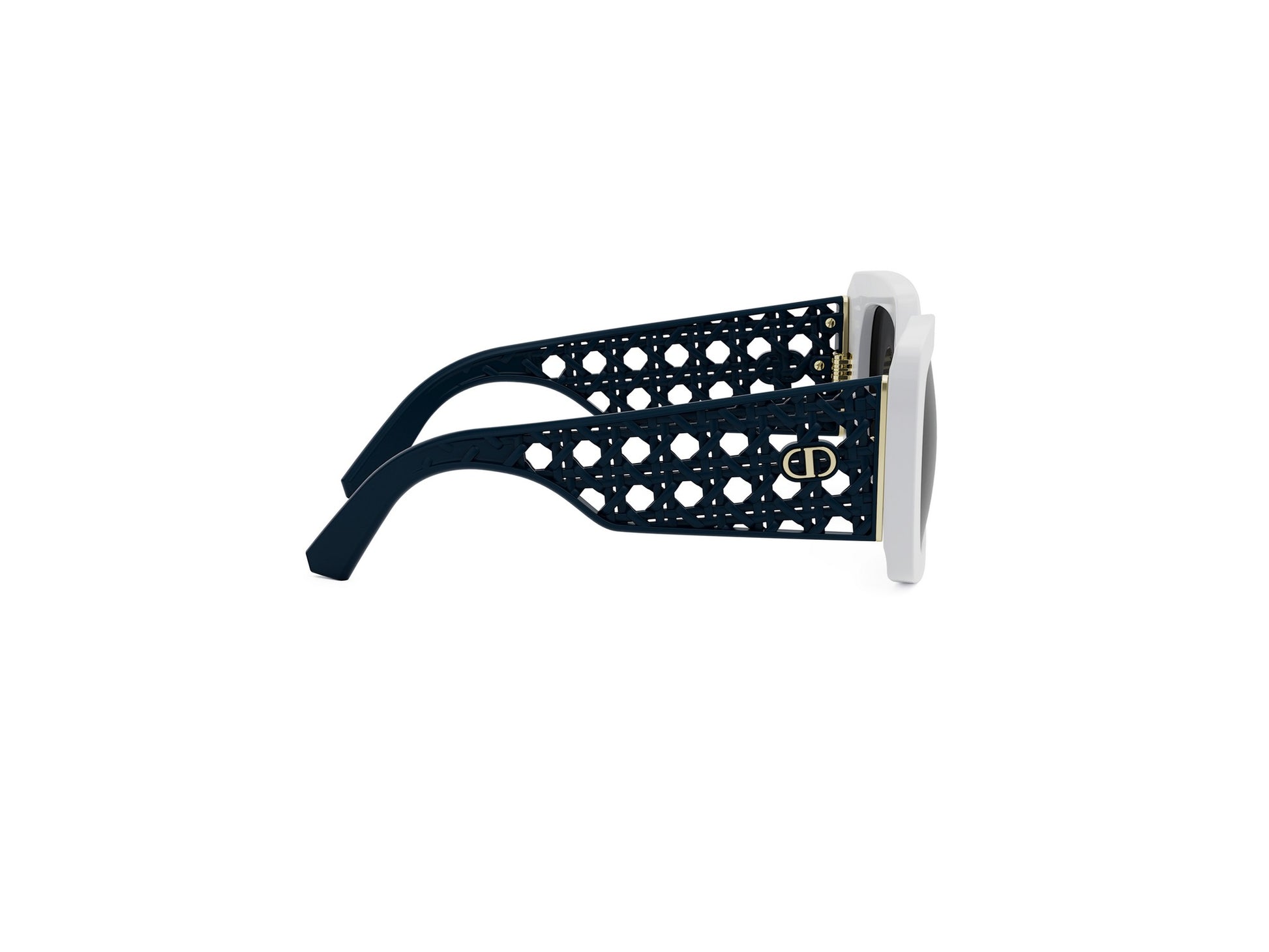 White Square Acetate Sunglasses