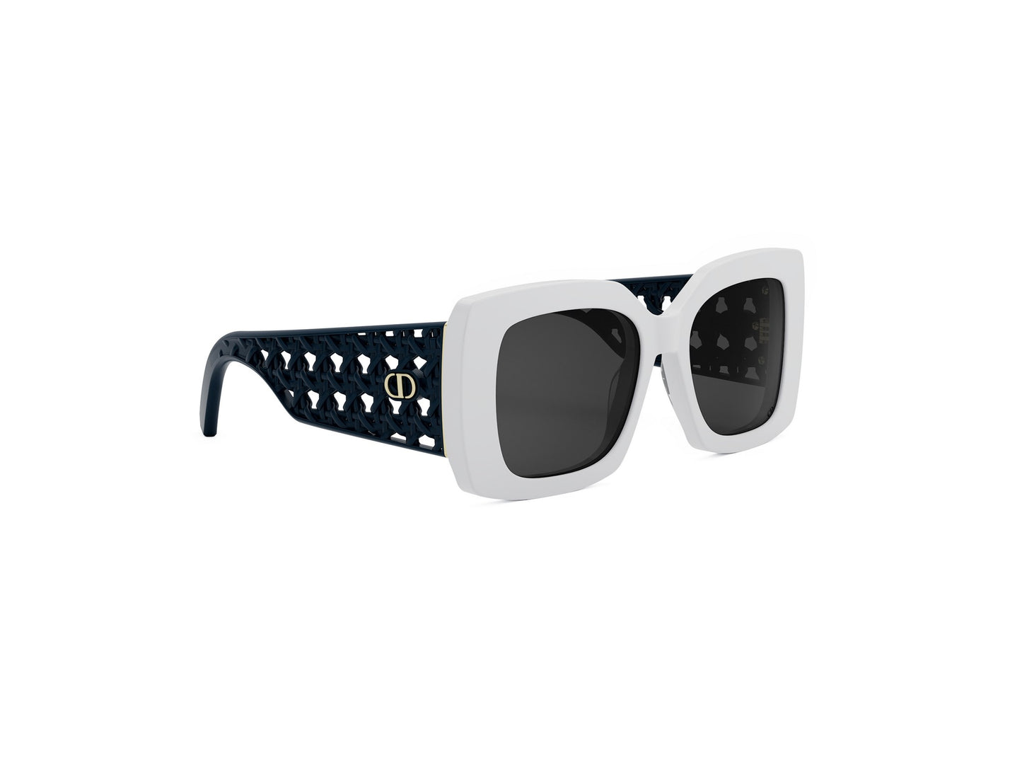 White Square Acetate Sunglasses