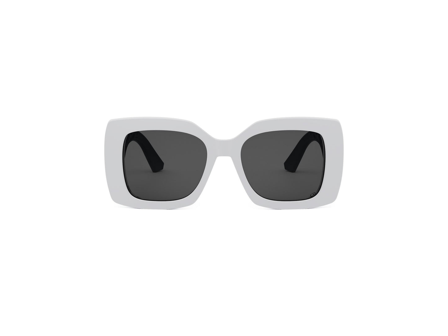 White Square Acetate Sunglasses