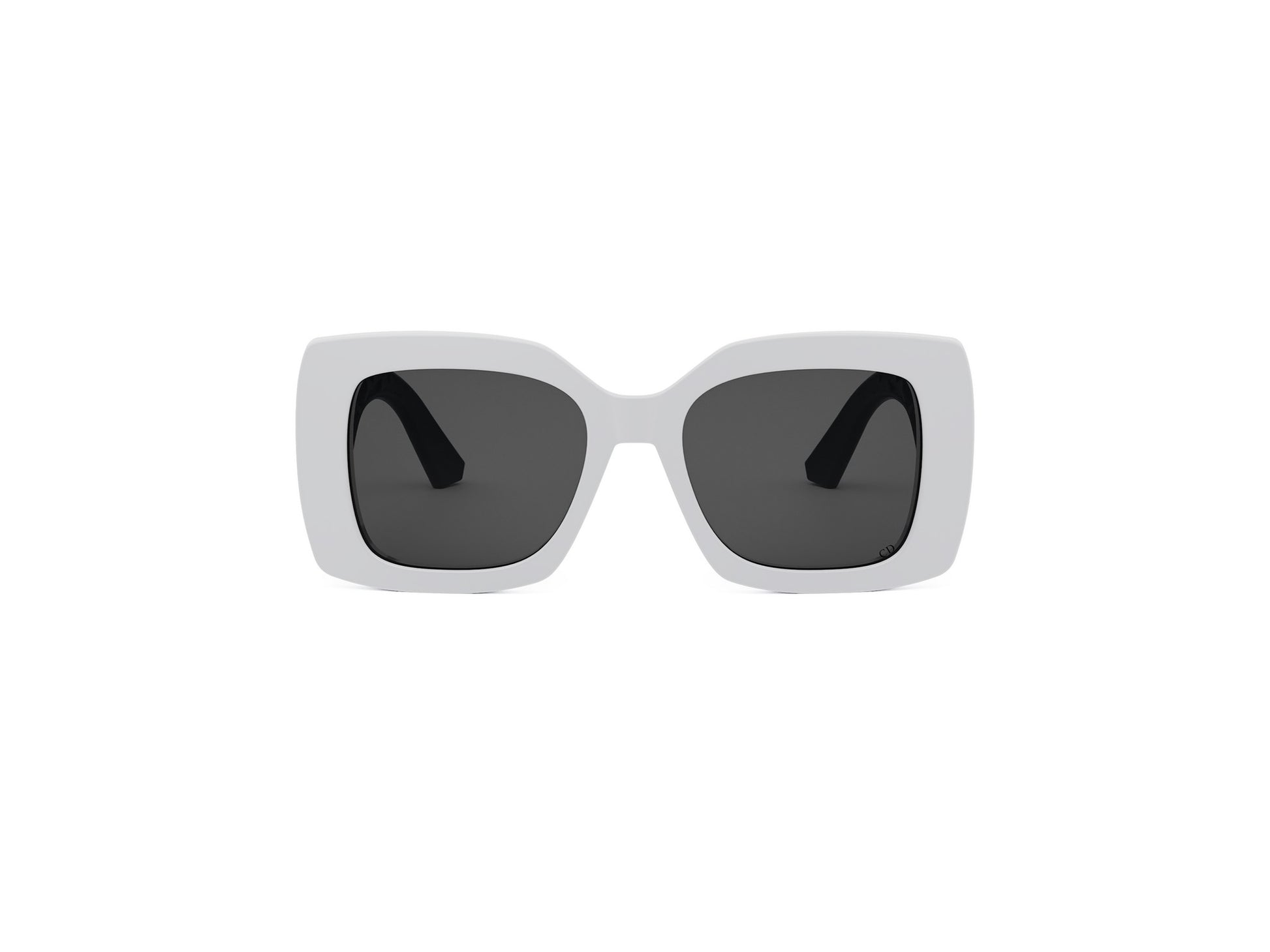White Square Acetate Sunglasses